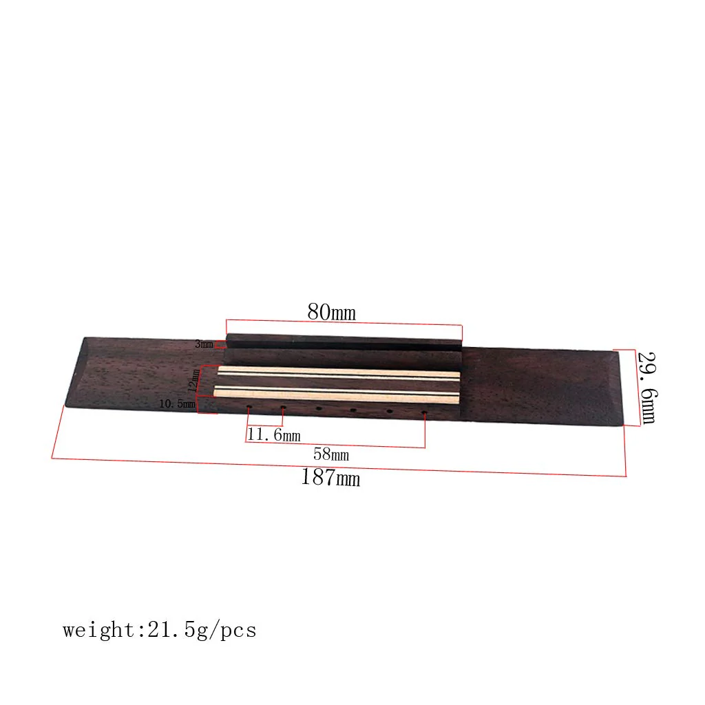 Alnicov Classical Guitar Bridge,7.28 Inch,Rosewood,for Guitar Parts Replacement - Image 8