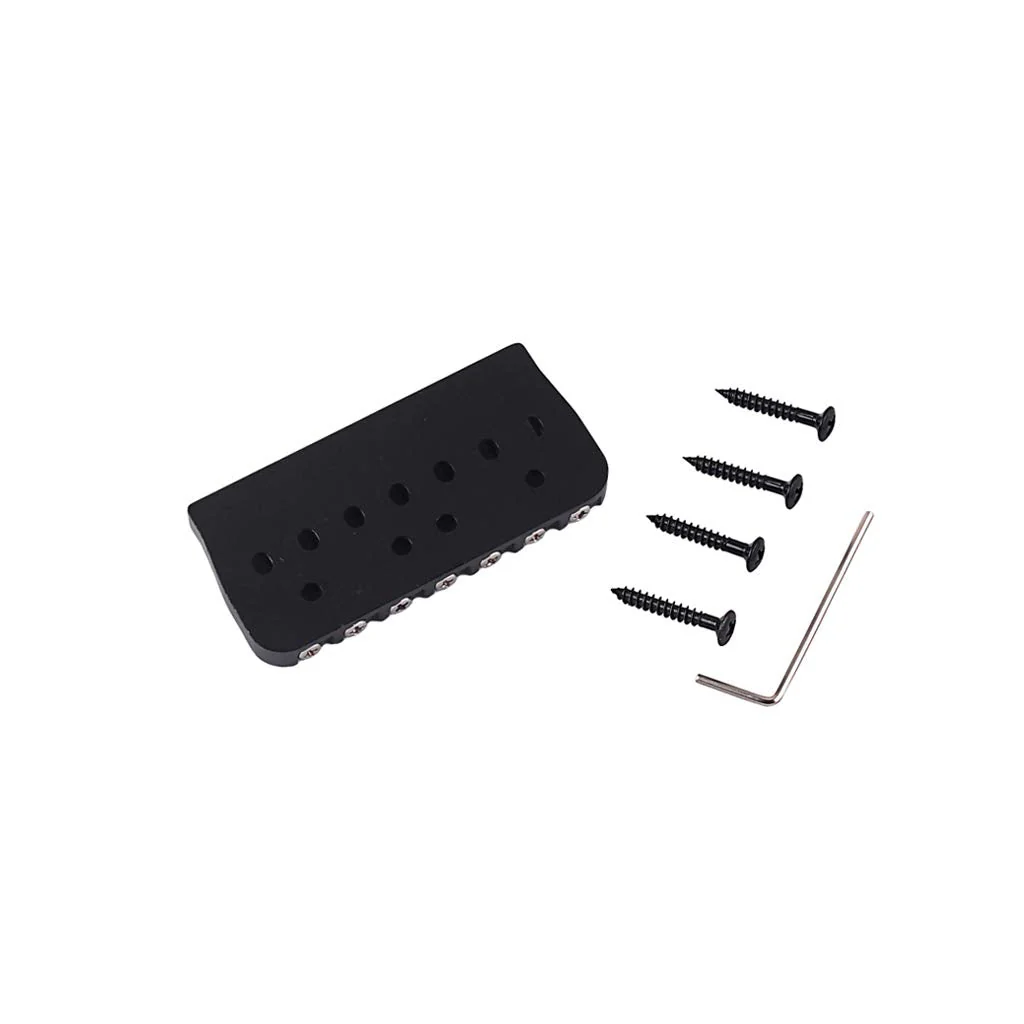 Alnicov Electric Guitar 7 String Saddle Bridge,for Guitar Hardtail Bridges Replacement Part Black - Image 3