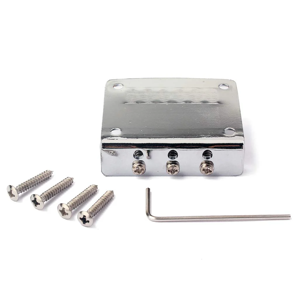 Alnicov Guitar 3 String Ball Bridge,Adjustable Bridge,Cigar Box Guitar Parts,Chrome - Image 5