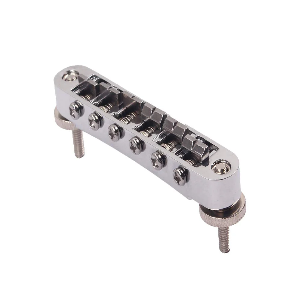 Alnicov Guitars Bridge Tune o Matic TOM Nashville Bridge for Guitars Parts Chrome - Image 2
