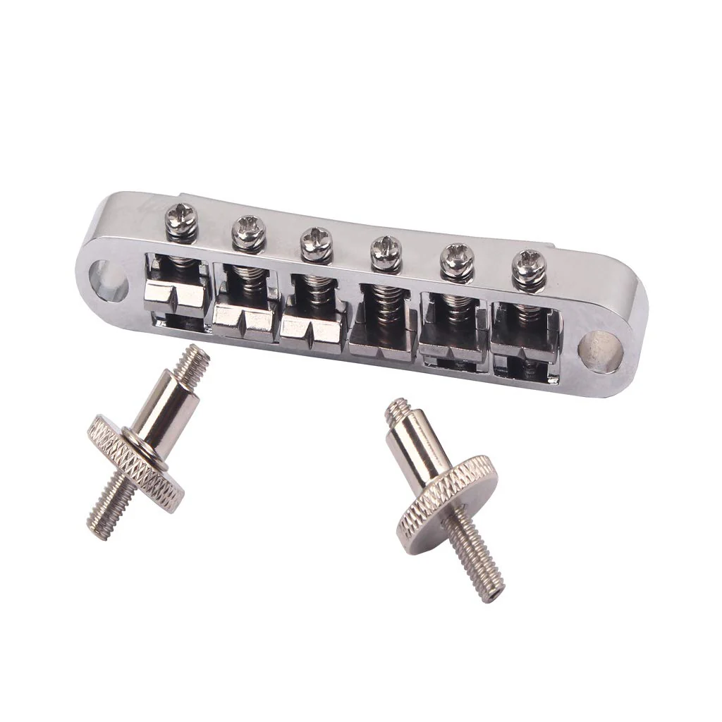 Alnicov Guitars Bridge Tune o Matic TOM Nashville Bridge for Guitars Parts Chrome - Image 5