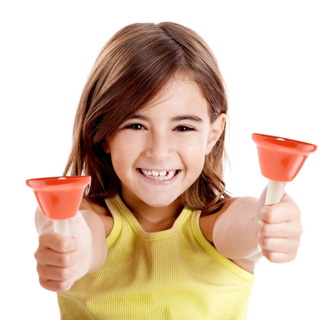 Alnicov Music Hand Bell Rhythm Band Beginners Play Hand Bells,8 Sound,8 Color Musical Bell for Senior,Teacher,Desk Bell Metal Hand Bells Set (one set of 8 notes) - Image 4