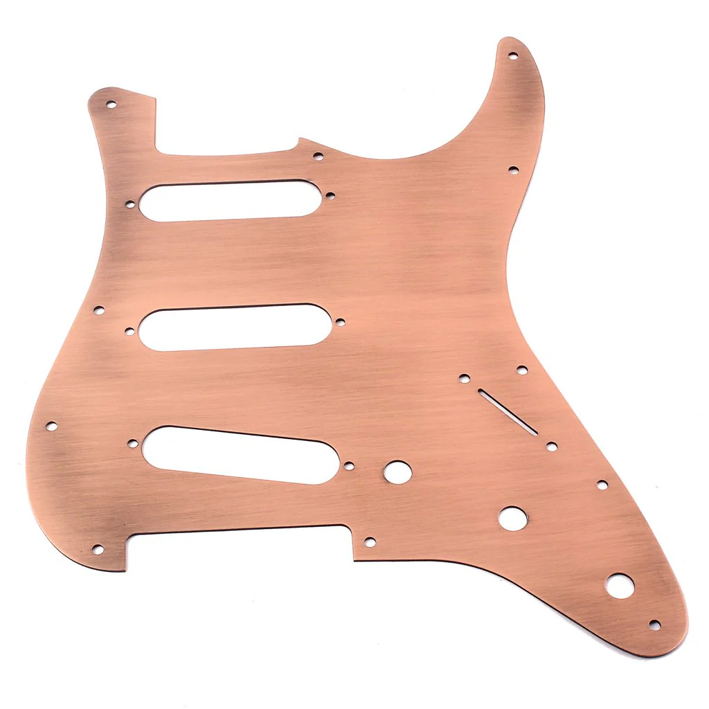 Alnicov SSS 11 Hole Strat Metal Guitar Pickguard,Aluminum Scrach Plate for USA/Mexican Standard Strat Modern Style Guitar - Image 3