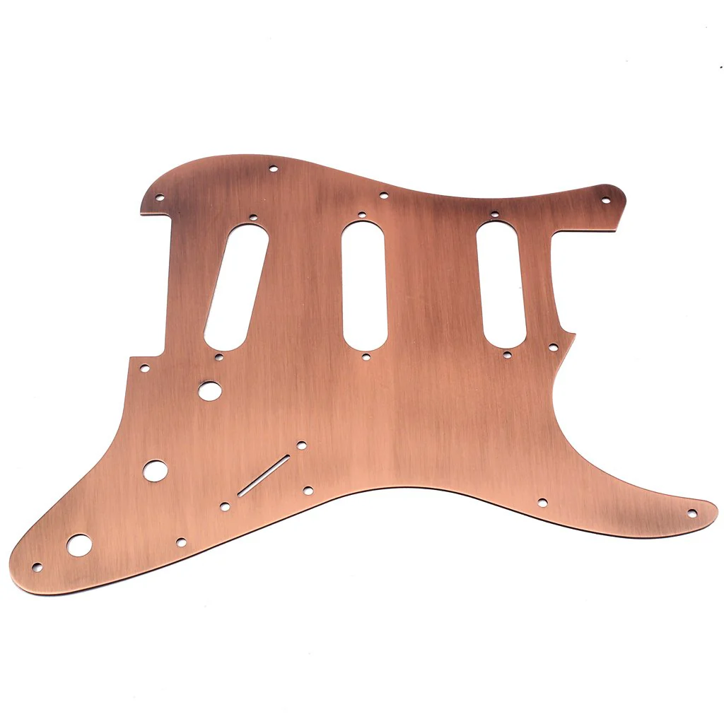 Alnicov SSS 11 Hole Strat Metal Guitar Pickguard,Aluminum Scrach Plate for USA/Mexican Standard Strat Modern Style Guitar - Image 4