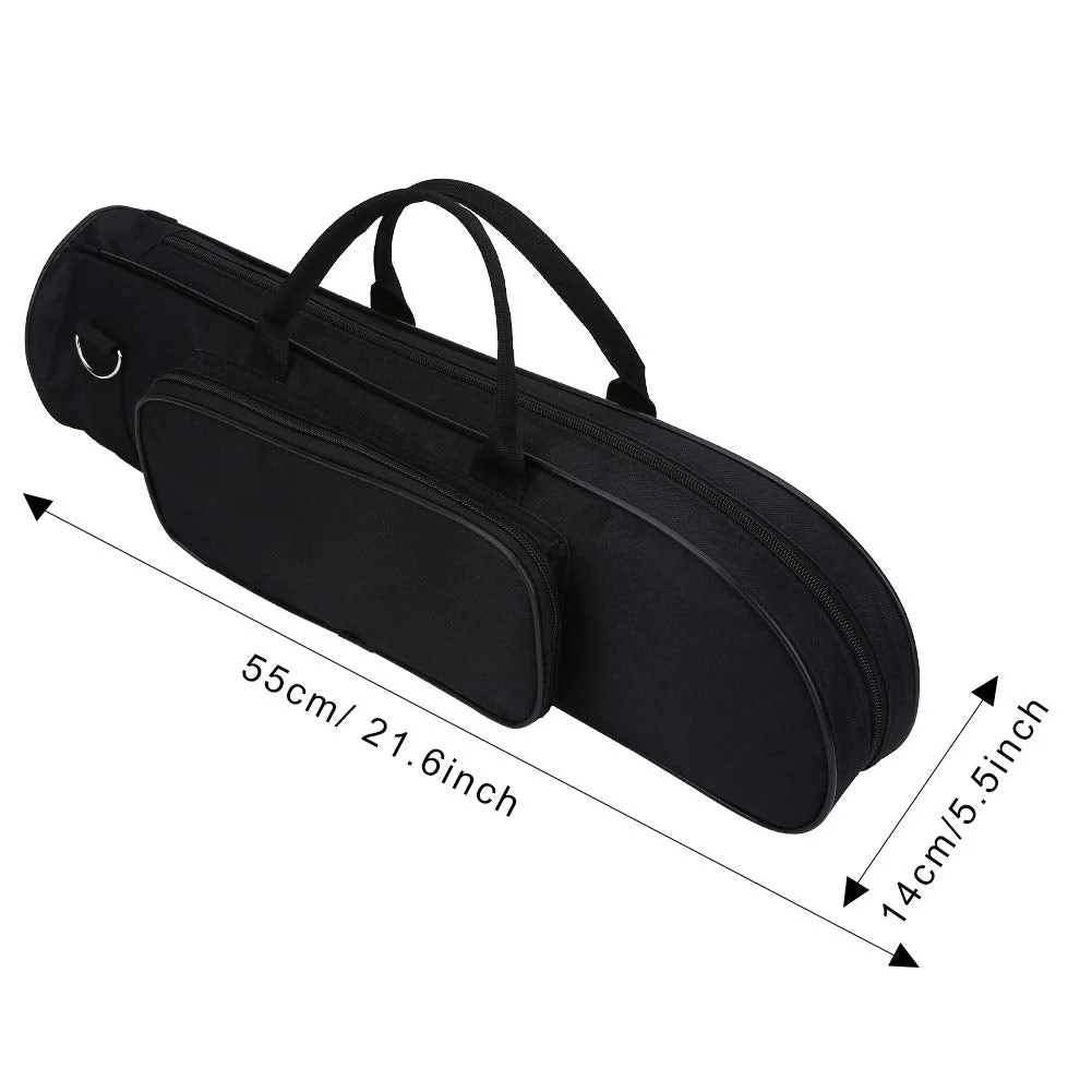 Alomejor Trumpet Bag Oxford Cloth Shockproof Trumpet Case with Shoulder Strap and Gripped Handle for Trumpeter Black - Image 6
