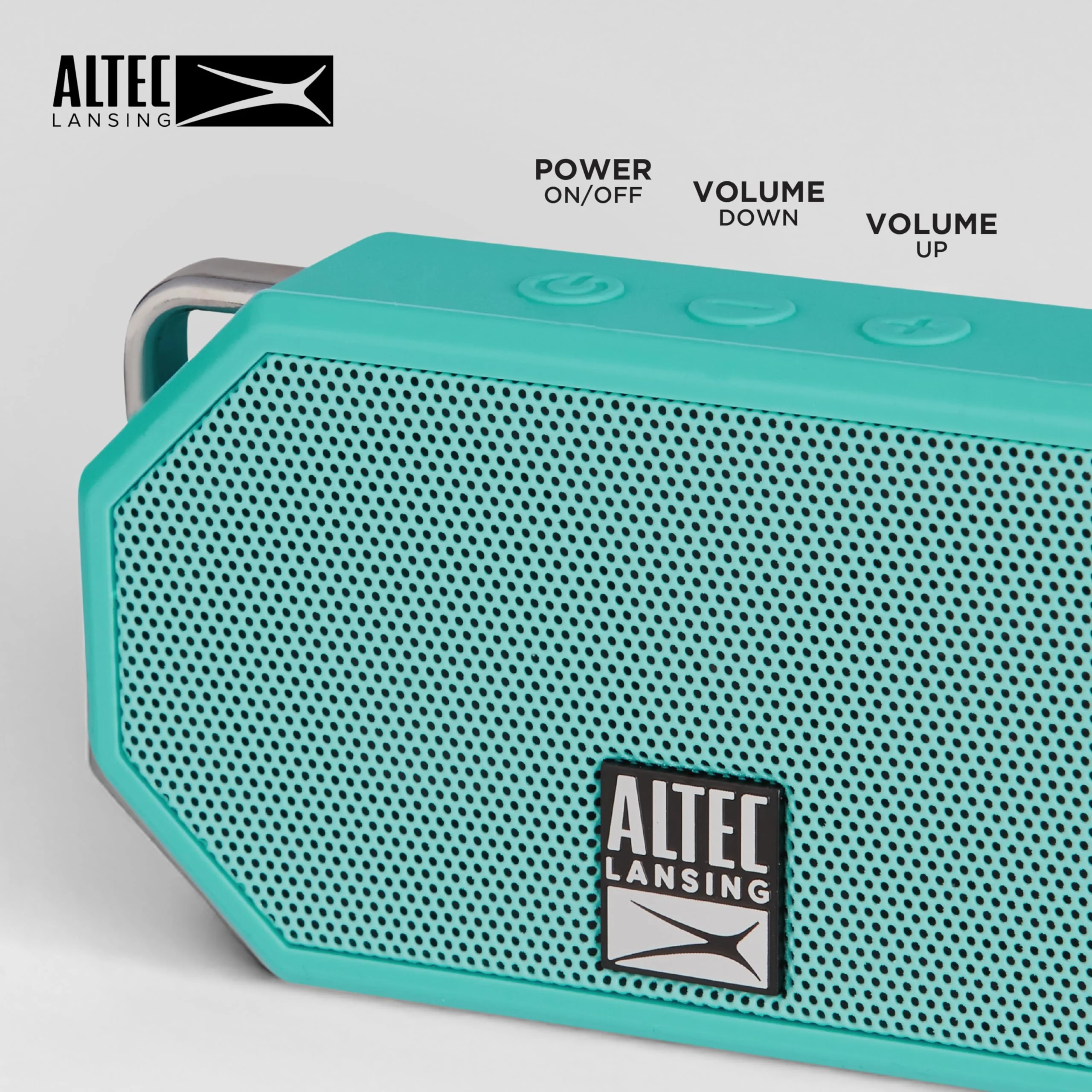 Altec Lansing Mini H2O - Waterproof Bluetooth Speaker, IP67 Certified & Floats in Water, Compact & Portable Speaker for Hiking, Camping, Pool, and Beach Mint - Image 3