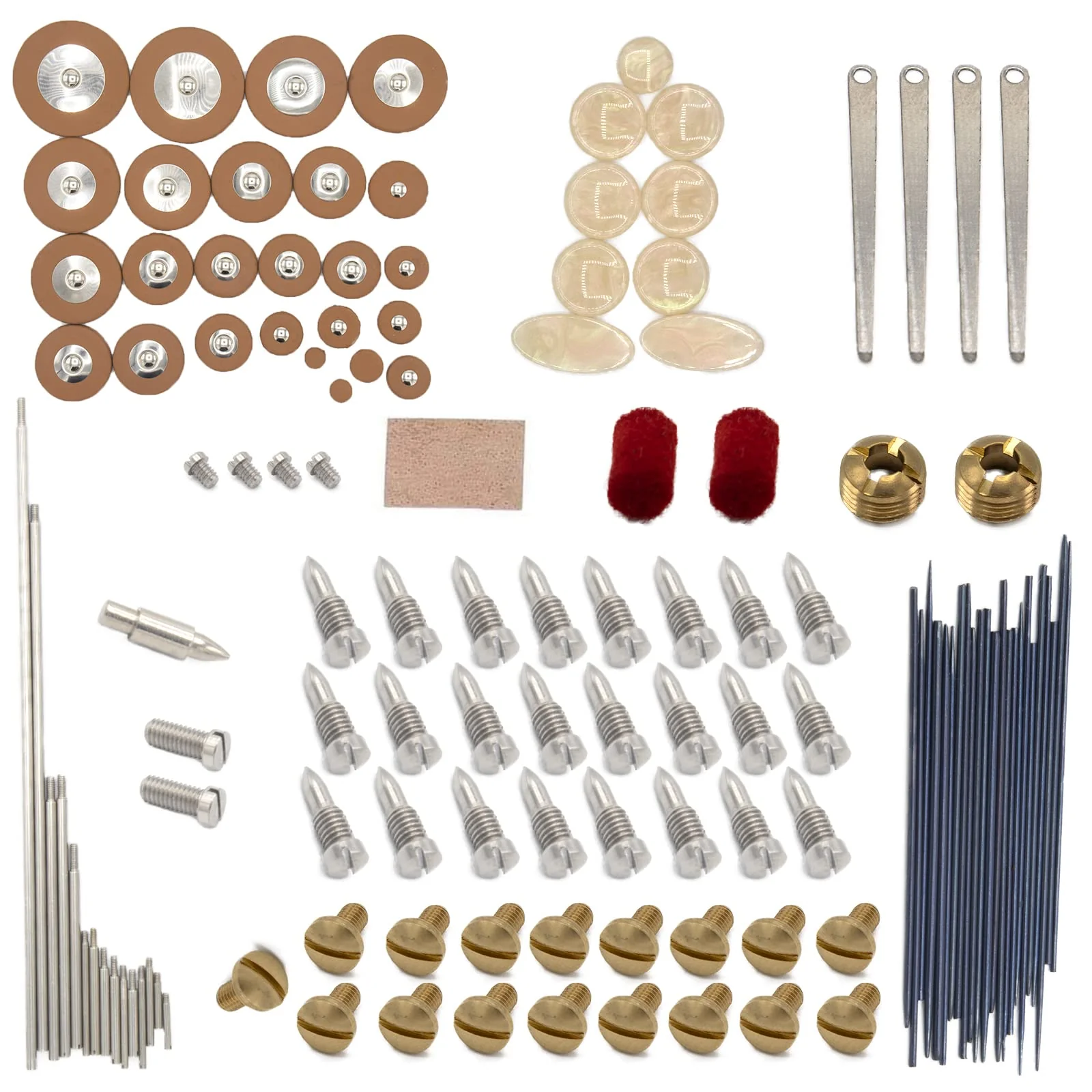 Alto Sax Repair Kit Alto Saxophone Repair Parts including Screws Sound Hole Pad Spring Needles Rollers DIY Tools