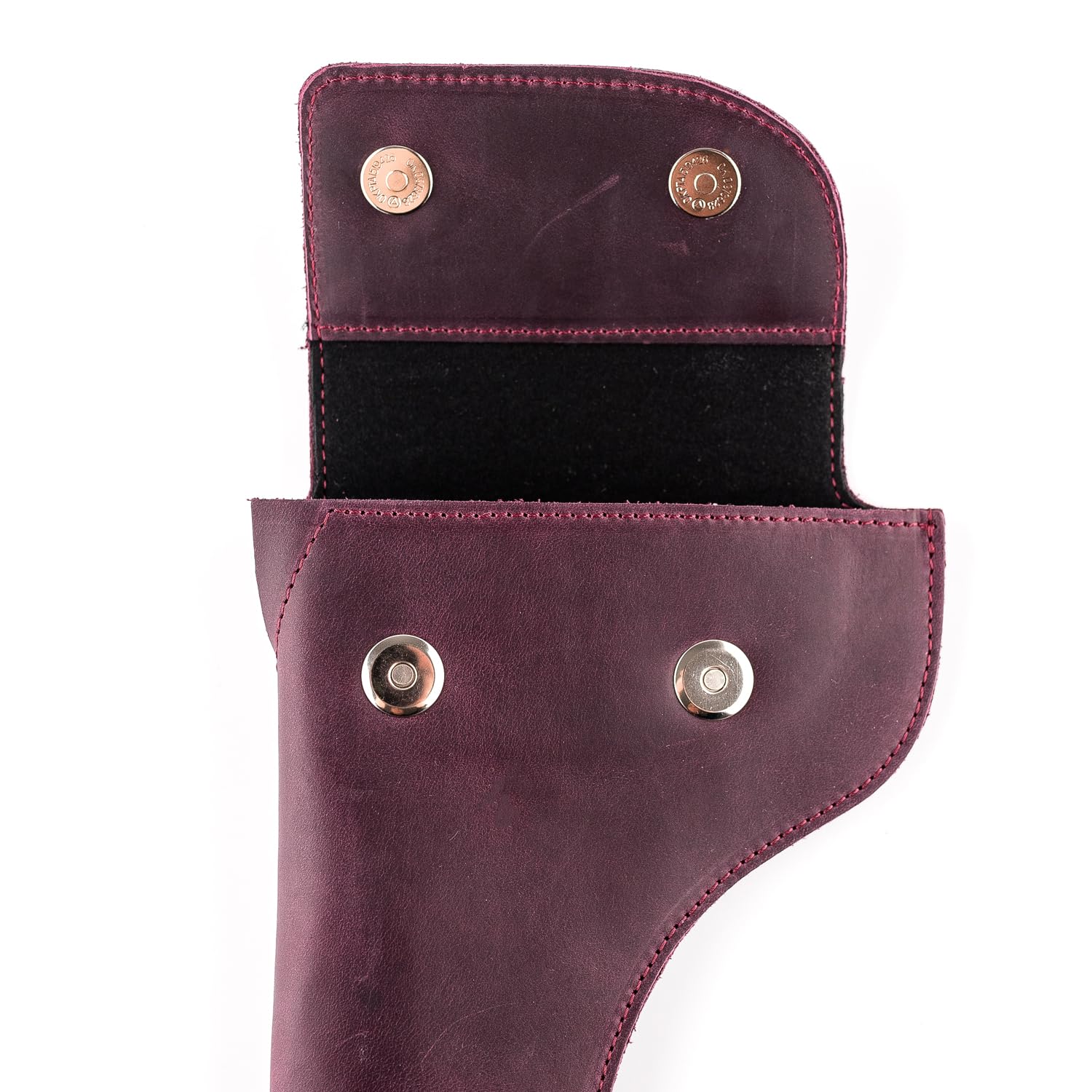 Alto/Tenor Saxophone Neck Pouch made of genuine Crazy Horse Leather by MG Leather Work. Sax Neck Bag, alto tenor saxophone neck holder Saxophone accessories (Tenor, Marsala) - Image 3