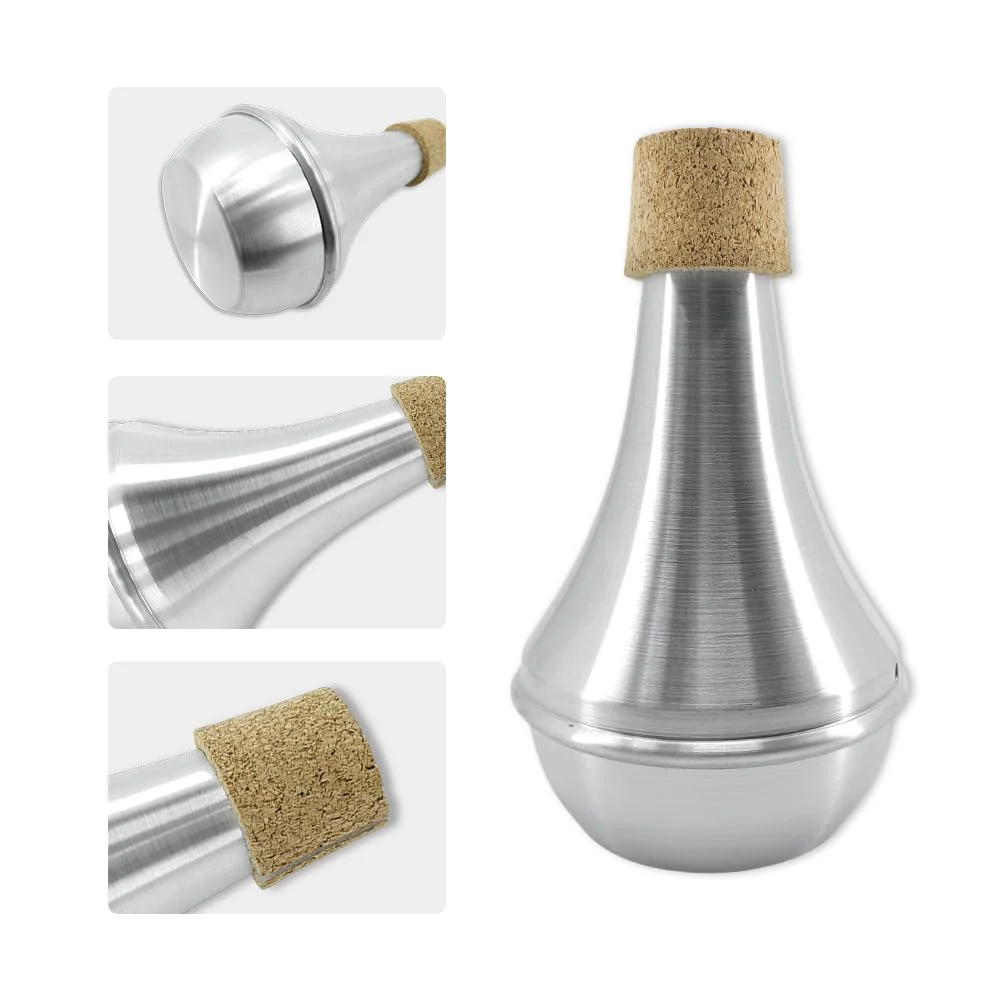 Aluminum Trumpet Mute – Practice Mute for Trumpet with Cork, Accessories for Brass Instruments Compact & Lightweight, Fit for Quiet Training, Home, Studio & Travel Style 1 - Image 5
