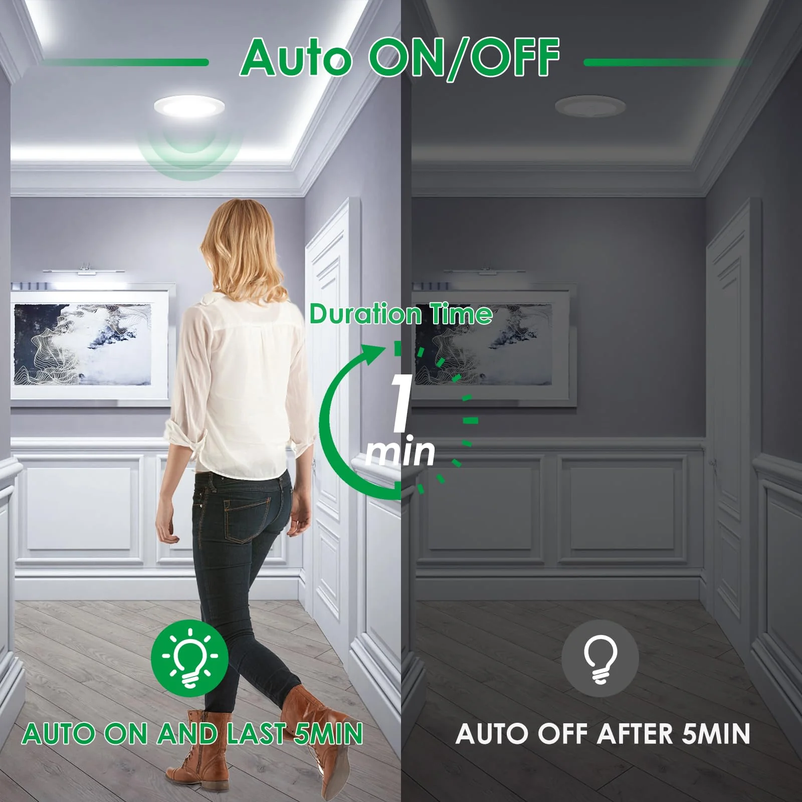 ALUSSO LED Recessed Spotlight, 230 V with PIR Motion Sensor, Flush-Mounted LED Spotlights, 12 W, IP44, Warm White, Neutral White, Cool White, Recessed Lights, Ceiling Spotlights, Pack of 2 12 W White - Diameter 113 Mm, Hole Size 90-100 Mm 2 Pack - Image 5
