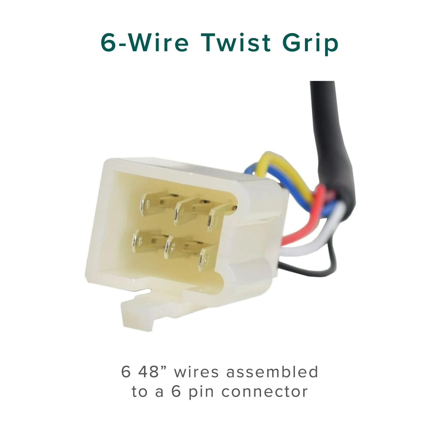 AlveyTech 24 Volt Speed 6-Wire Twist Grip Throttle with 48" Wires - Replacement for The Razor Pocket Mod Series (V13-44) Electric Scooter, Dirt Scooters, Speed Controller, Battery Power Parts - Image 6