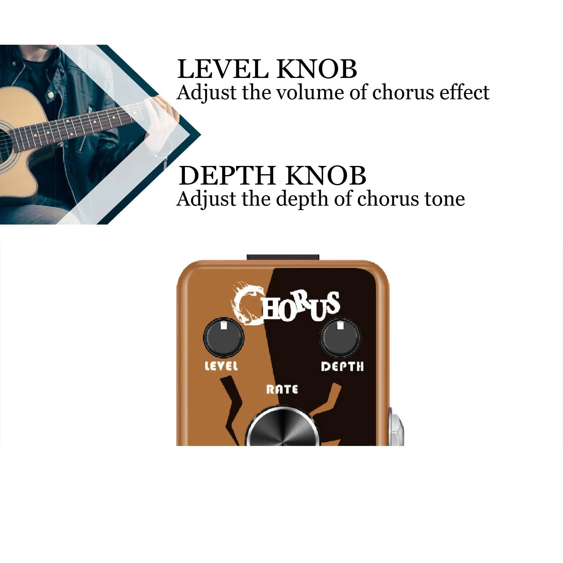 Analog Chorus Guitar Effect Pedal for Electric Guitar with High Warm And Clear Sound Mini Size True Bypass - Image 2