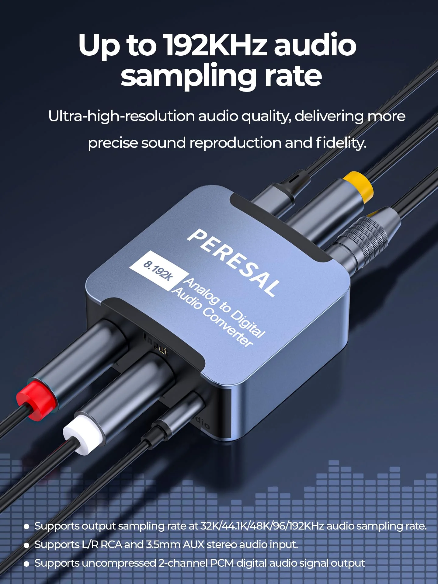 Analog to Digital Audio Converter 3.5mm to SPDIF/Coaxial with Optical Cable RCA to Optical for Laptops Desktop Computers to Soundbar & Amplifiers - Image 4
