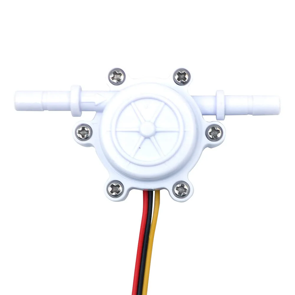 ANCLLO 1/4" Hall Effect Water Flow Sensor Switch Flow Meter Meter Liquid Meter DC 5V 0.25-5L/min