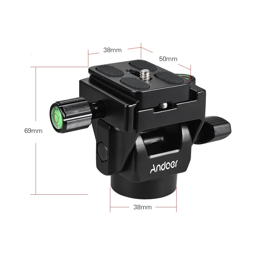 Andoer M-12 Monopod Tilt Head Panoramic Head Telephoto Bird Watching with Quick Release Plate - Image 3