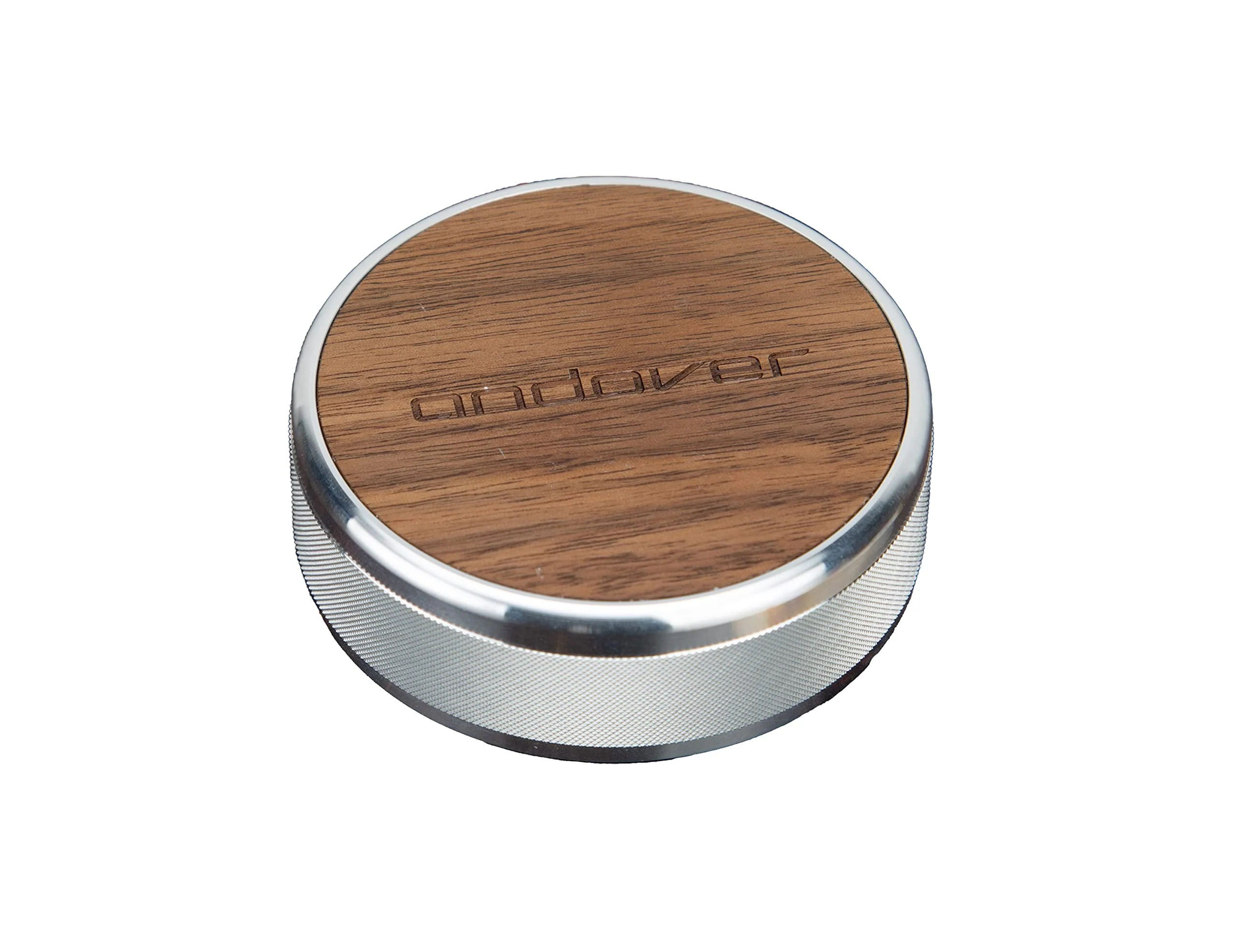 Andover Audio Record Damping Weight - Reduces Record Warp & Resonances, Less Distortion, Improved Dynamics, for EP & LP Records, Tighter Bass, Precise High-Frequency Retrieval - Walnut & Aluminum