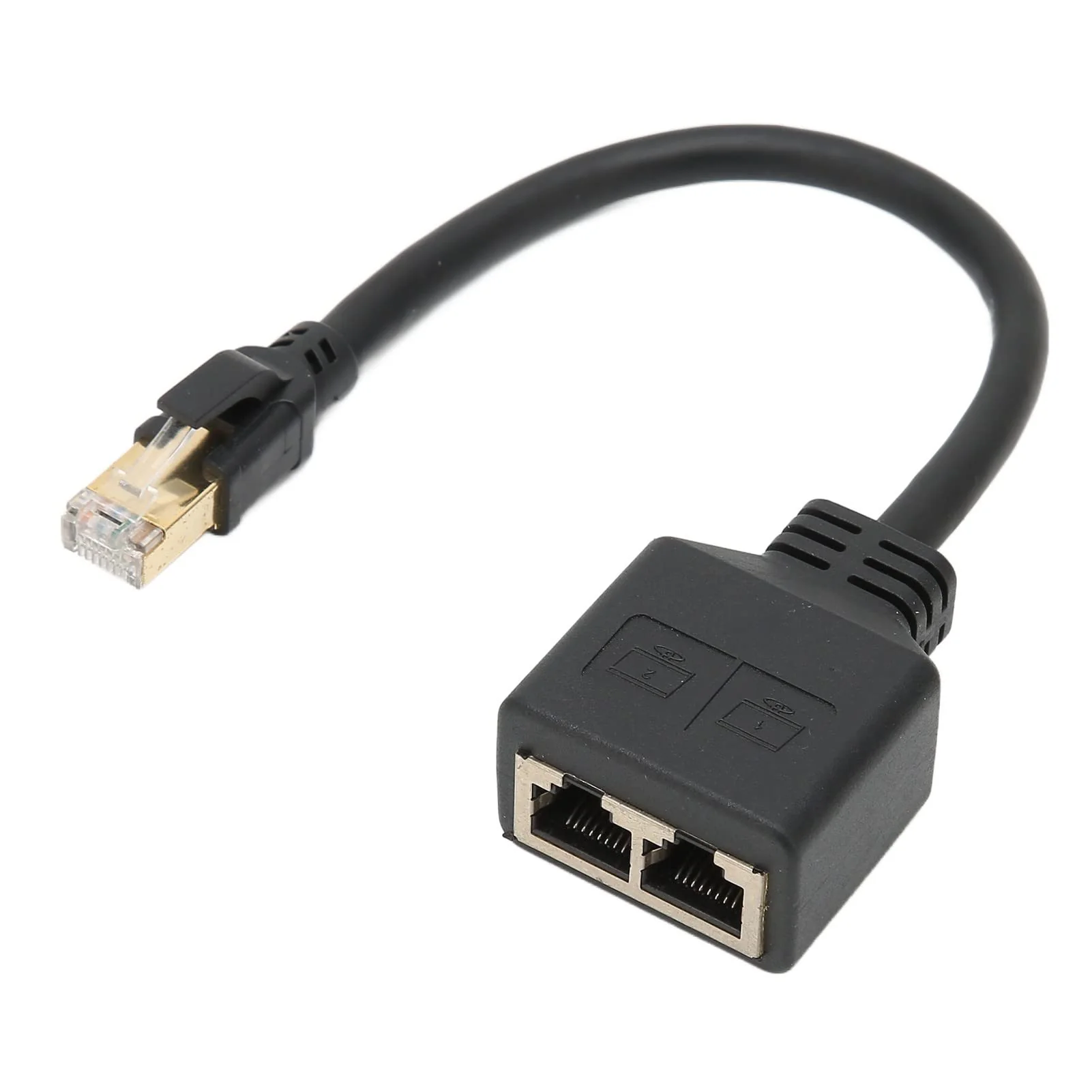Annadue RJ45 Splitter Adapter, RJ45 Network 1 to 2 Port Ethernet Adapter Splitter, CAT8 Network Cable Splitter Adapter for Home Office, Default - Image 4