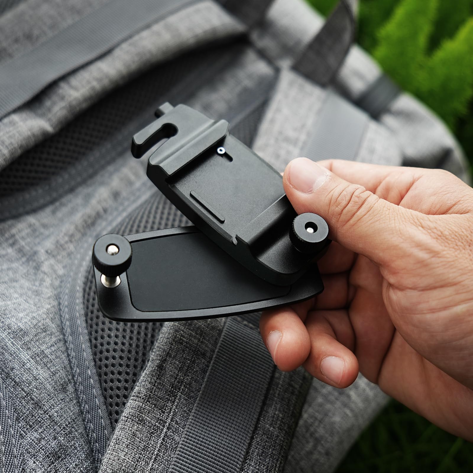 APEXEL Binoculars Backpack Clip with 38mm Quick Release Plate, Attaches to Straps and Belts, CNC Aluminum Binocular Carrying System with 1/4" Screw for Tripod, Binoculars Accessories Also for Cameras. Clip & Straps - Image 2