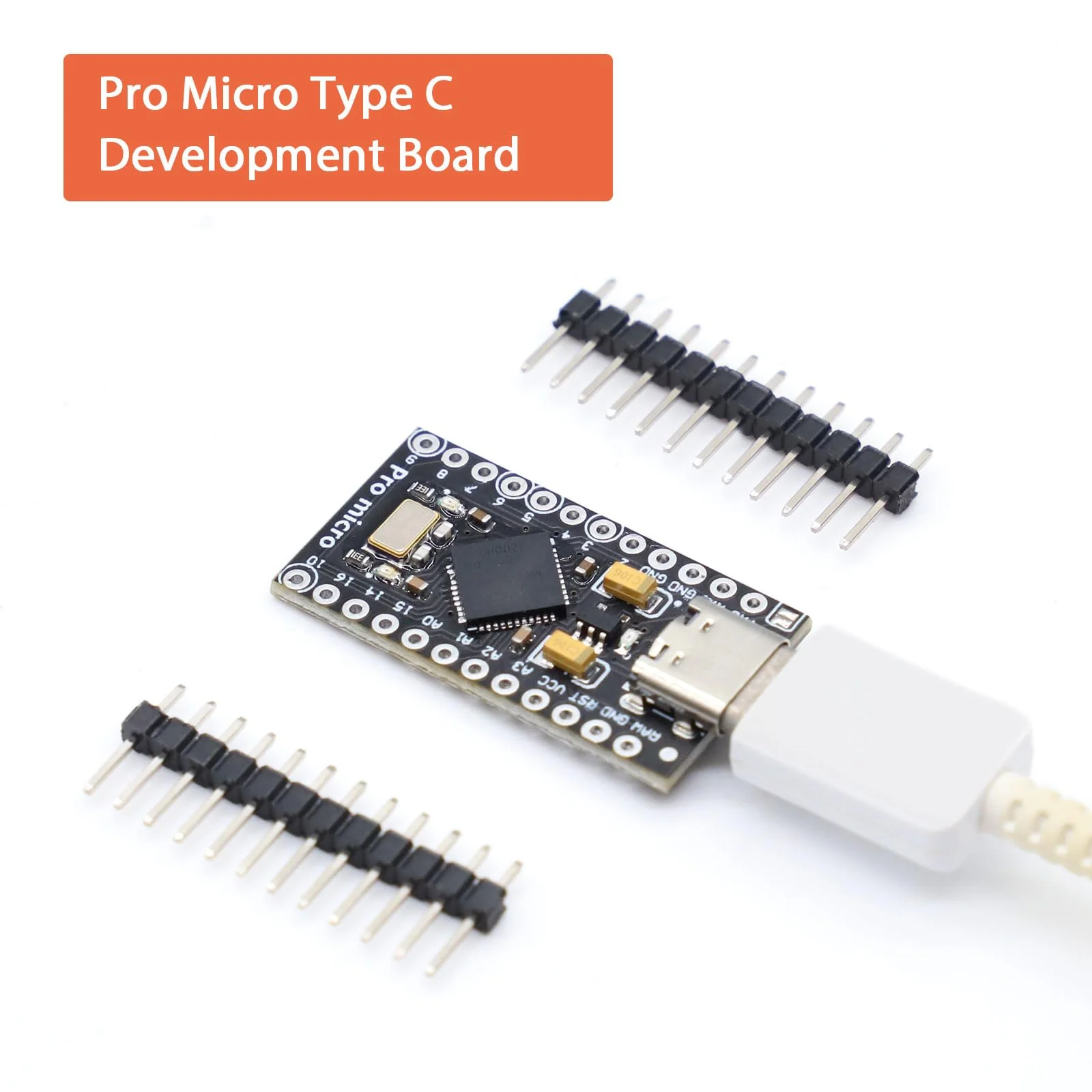 APKLVSR Pro Micro 32U4 5V/16MHz Development Board Type-C Microcontroller with 2-Row Pin Header, Compatible with Arduino (Pack of 2) - Image 7