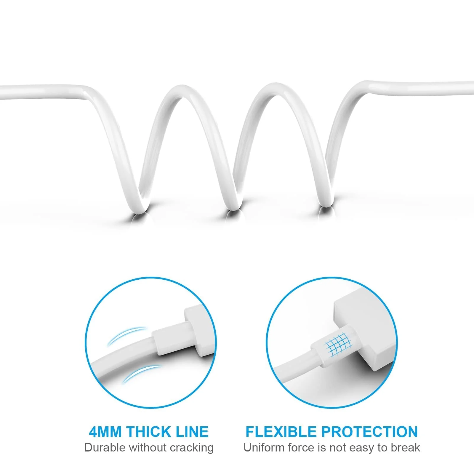 [Apple MFi Certified] iPhone Charger 5pack[6/6/6/10/10FT] Long Lightning Cable Fast Charging Cord iPhone Charging Cable Compatible iPhone 14/14 Pro/Max/13/12/11 Pro Max/XS MAX/XR/XS/X/8/7/Plus iPad White - Image 5