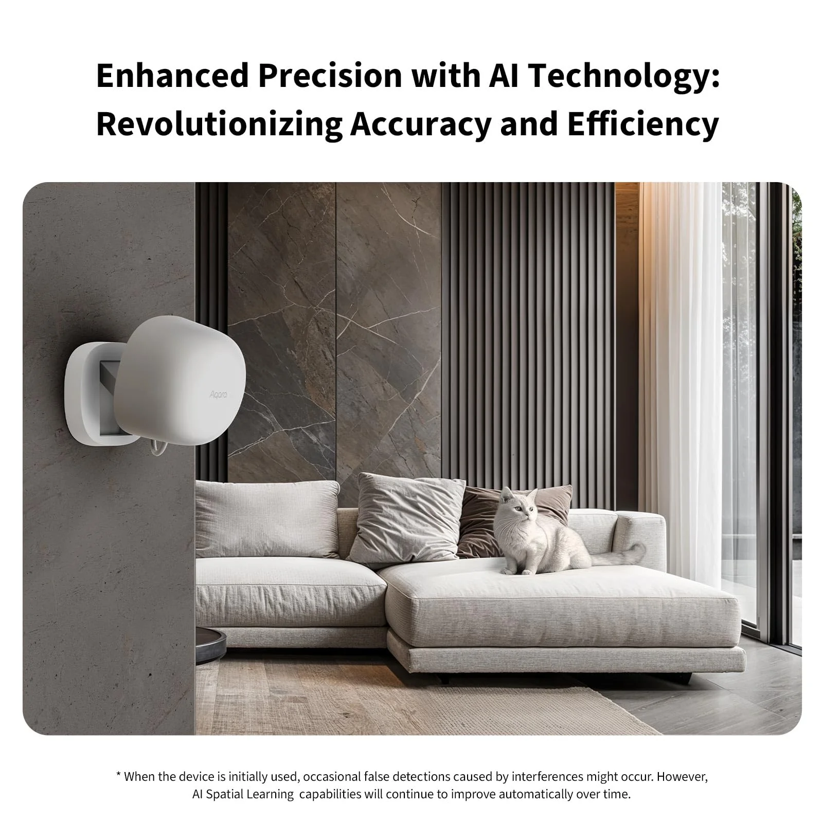 Aqara Presence Sensor FP1E Zigbee 3.0, Requires Aqara HUB, mmWave Radar Wired Motion Sensor, AI Spatial Learning, Supports HomeKit, Alexa, Google Home, SmartThings, Matter Over Bridge - Image 3