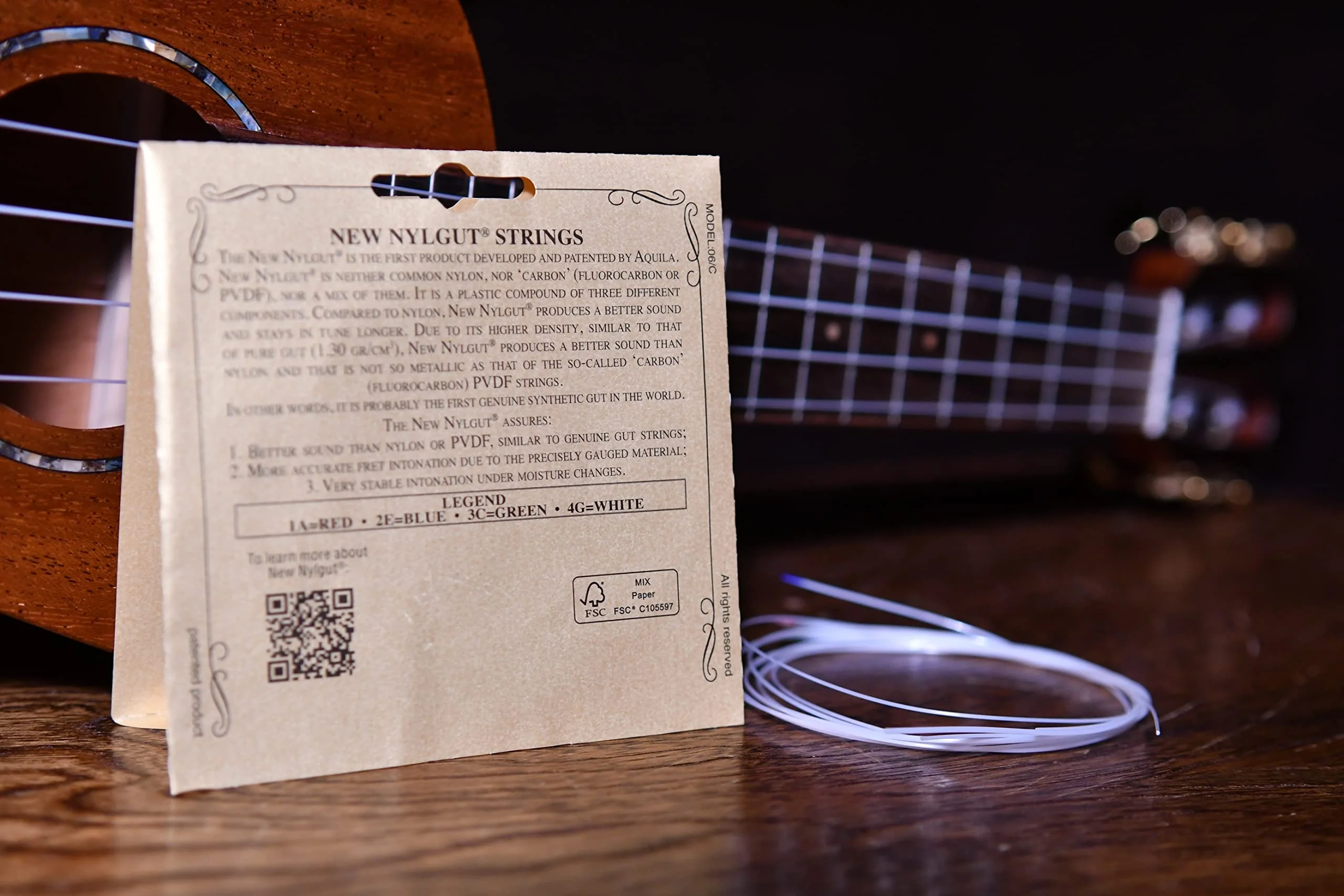 Aquila New Nylgut AQ-42 Banjo Ukulele Strings - High G - 1 Set of 4 - Image 3