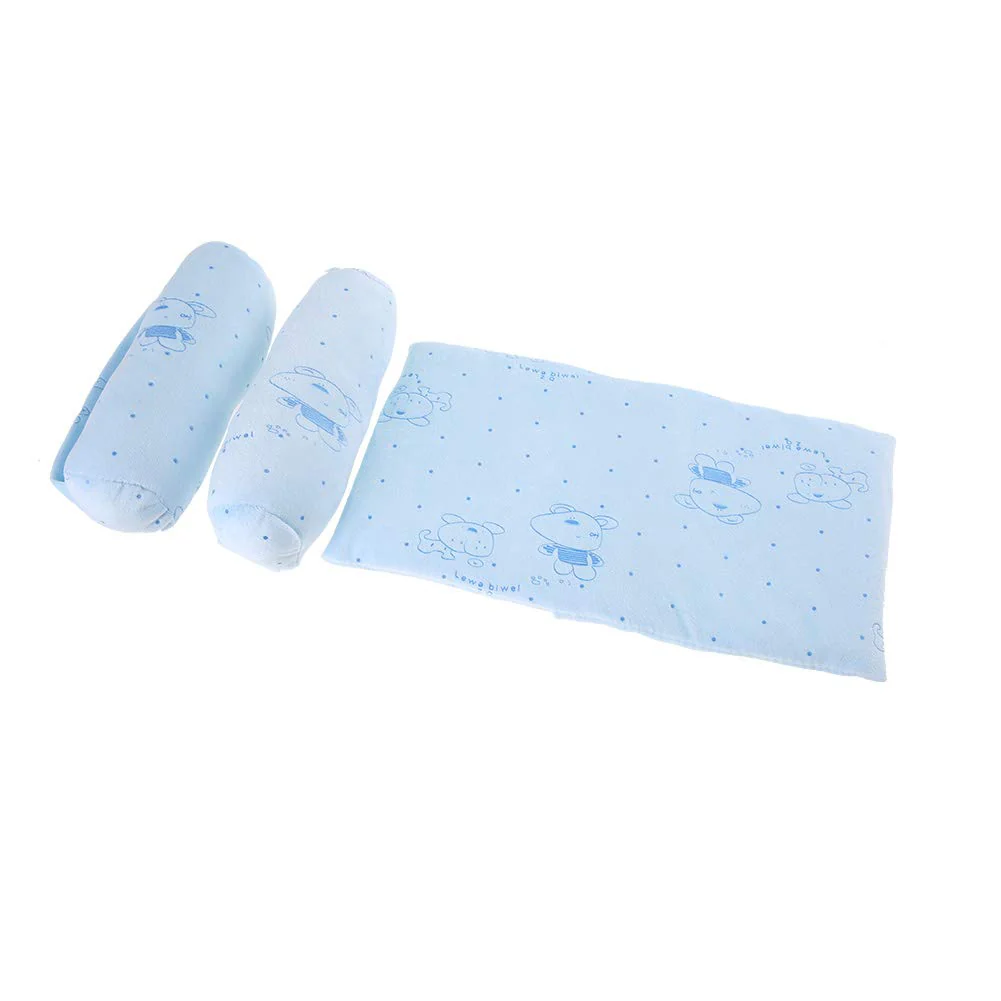 aqxreight Pillow Roll Cotton Inf Sleep Flat Pillow for Newborns. Our Newborn Pillow Helps Adjust Babies. Pillow Roll Pillow Pillow Sleeping Pillow Inf Pillow Blue - Image 2
