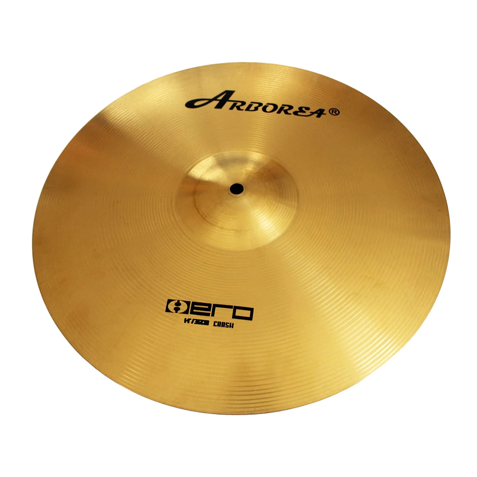 Arborea Brilliant Finish 14" Crash Cymbal Bright Sound Drum Practice Cymbal for Drum Set 14"Crash - Image 2
