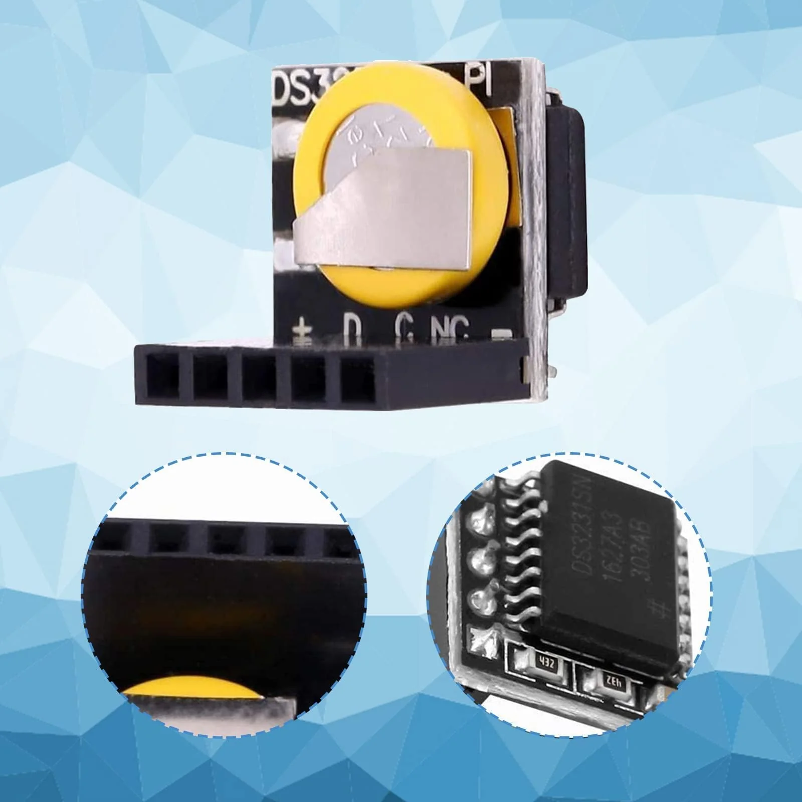 ARCELI High Precision RTC Clock Memory Module for Arduino Raspberry Pi Pack of 4 - Image 3