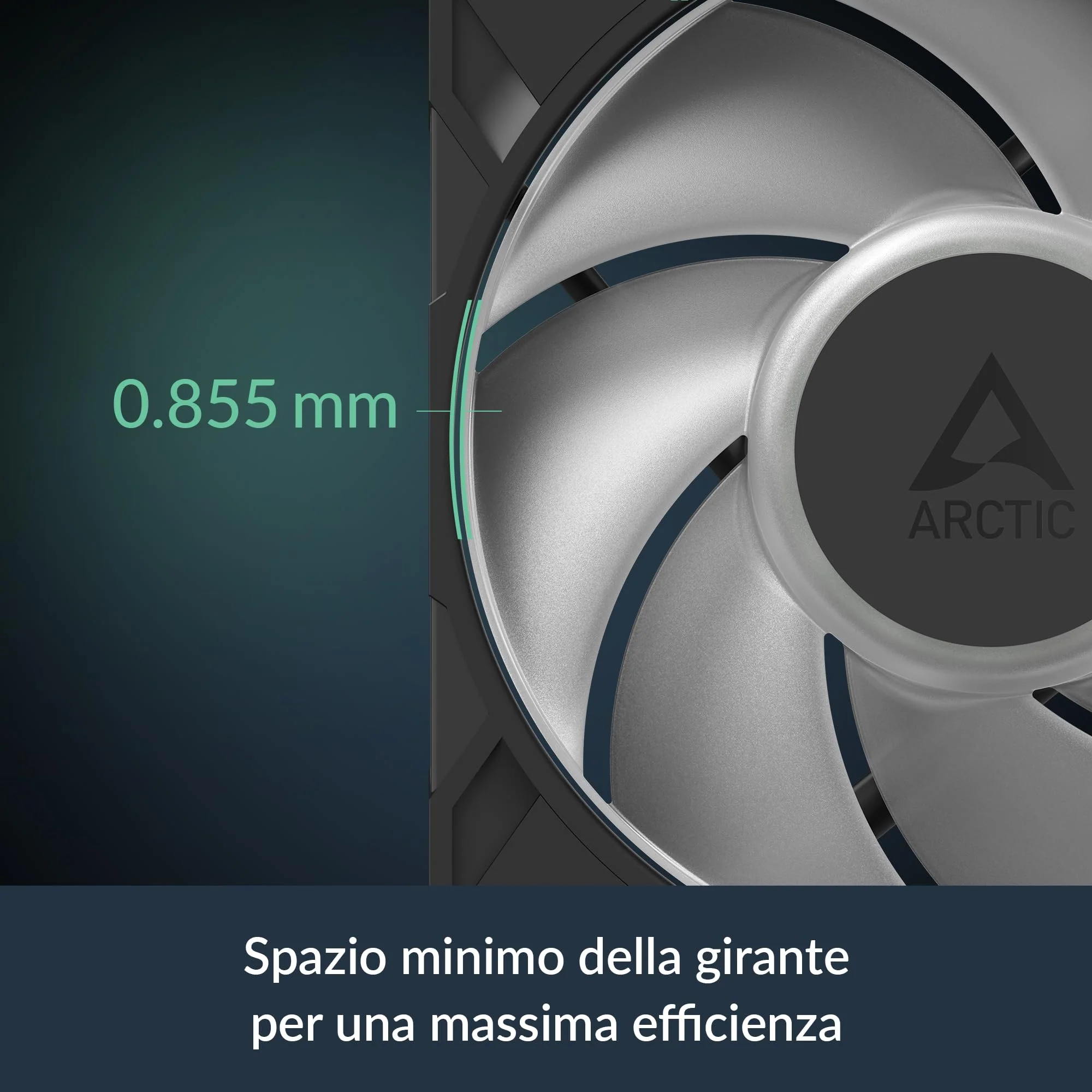 ARCTIC P12 Pro A-RGB - Powerful Premium Fan, 120 mm PWM Fan with Y-Cable Splitter, 600-3000 RPM, 0 RPM <5% PWM, 5V Digital RGB, Fluid Dynamic Bearing, 4-Pin - Black - Image 7
