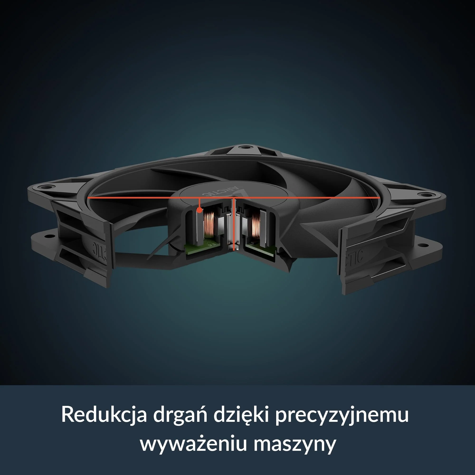 ARCTIC P12 Pro PST - Powerful Premium Fan, 120 mm PWM Fan with Y-Cable Splitter, 600-3000 RPM, 0 RPM <5% PWM, Fluid Dynamic Bearing, 4-Pin - Black - Image 5