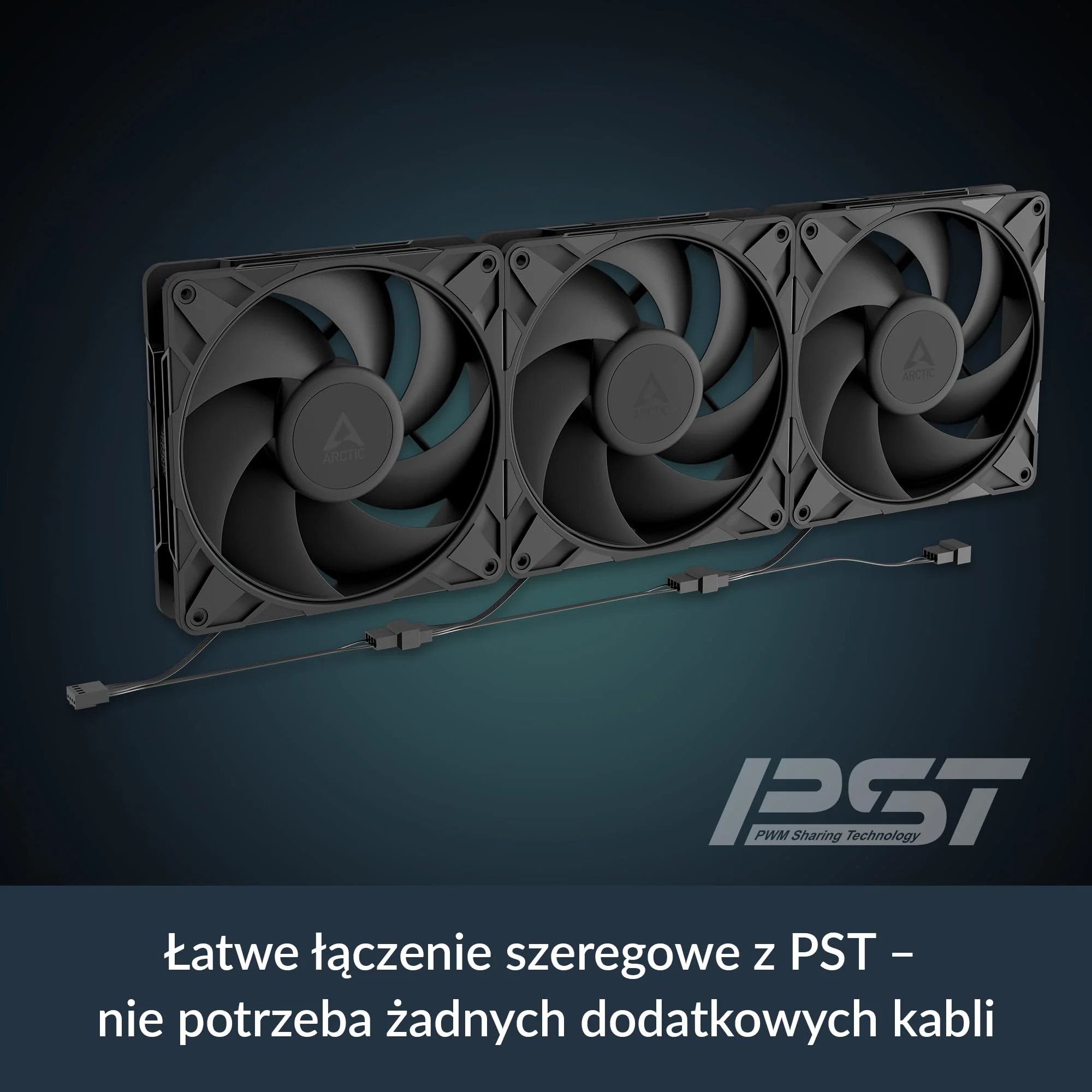 ARCTIC P14 Pro PST - Powerful Premium Fan, 140 mm PWM Fan with Y-Cable Splitter, 400-2500 RPM, 0 RPM <5% PWM, Fluid Dynamic Bearing, 4-Pin - Black - Image 5