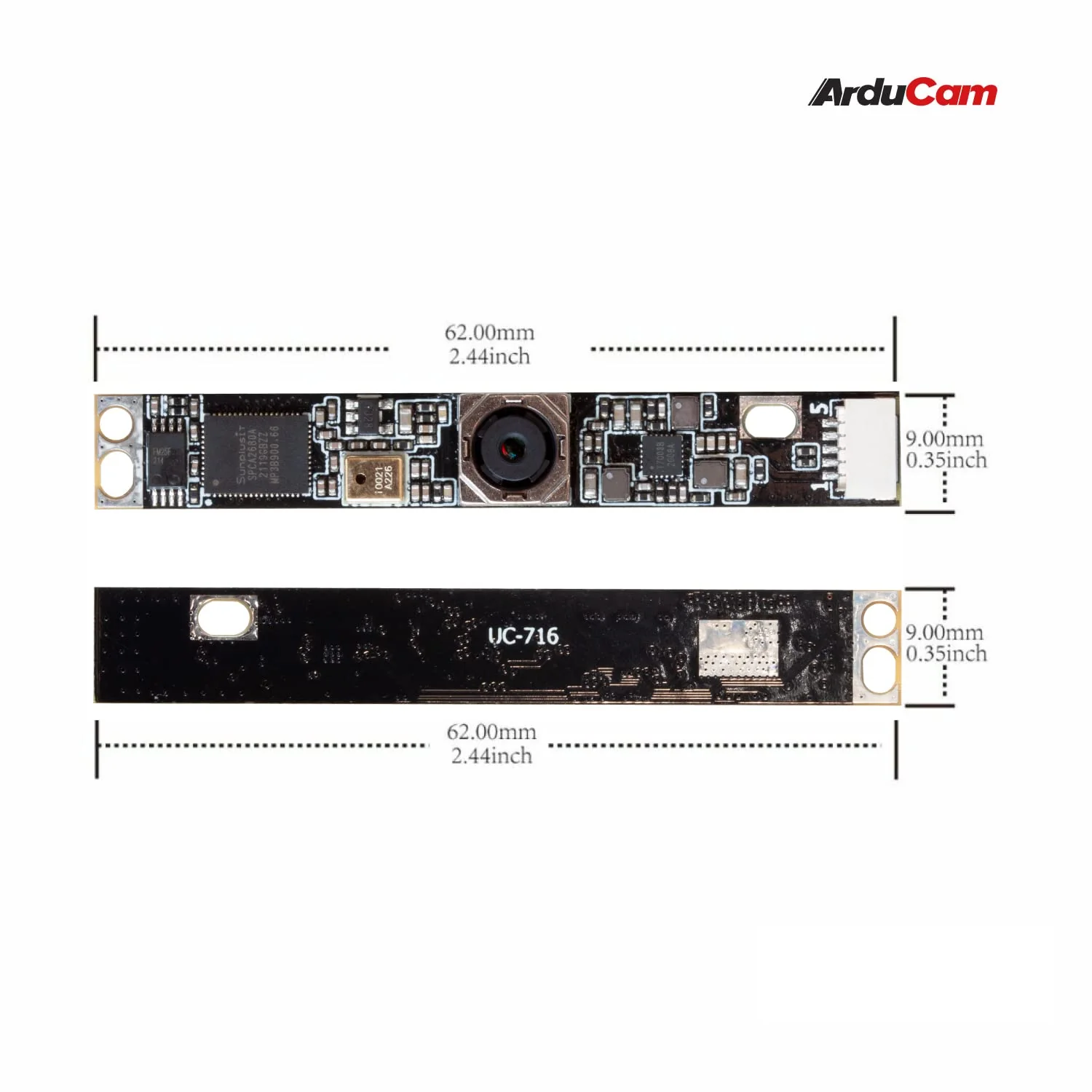 Arducam 8MP Autofocus USB Camera, IMX179 Lightburn Camera with Microphone, Ultra HD Embedded Webcam for PC and Raspberry Pi, Compatible with Linux, Windows, and Mac OS 8MP IMX179 Autofocus - Image 2