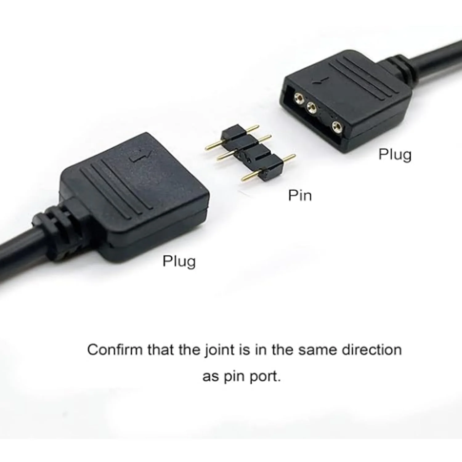 ARGB Splitter Cable?1 to 3, 3-Pin Extension Cable, Allowing F The Connection of Its Addressable ARGB LED Or ARGB Fan Through A Single Motherboard+5V 3-Pin ARGB Connector, 30CM/11.8IN 2Pcs 3 Pin ARGB Cable 1 to3 - Image 3