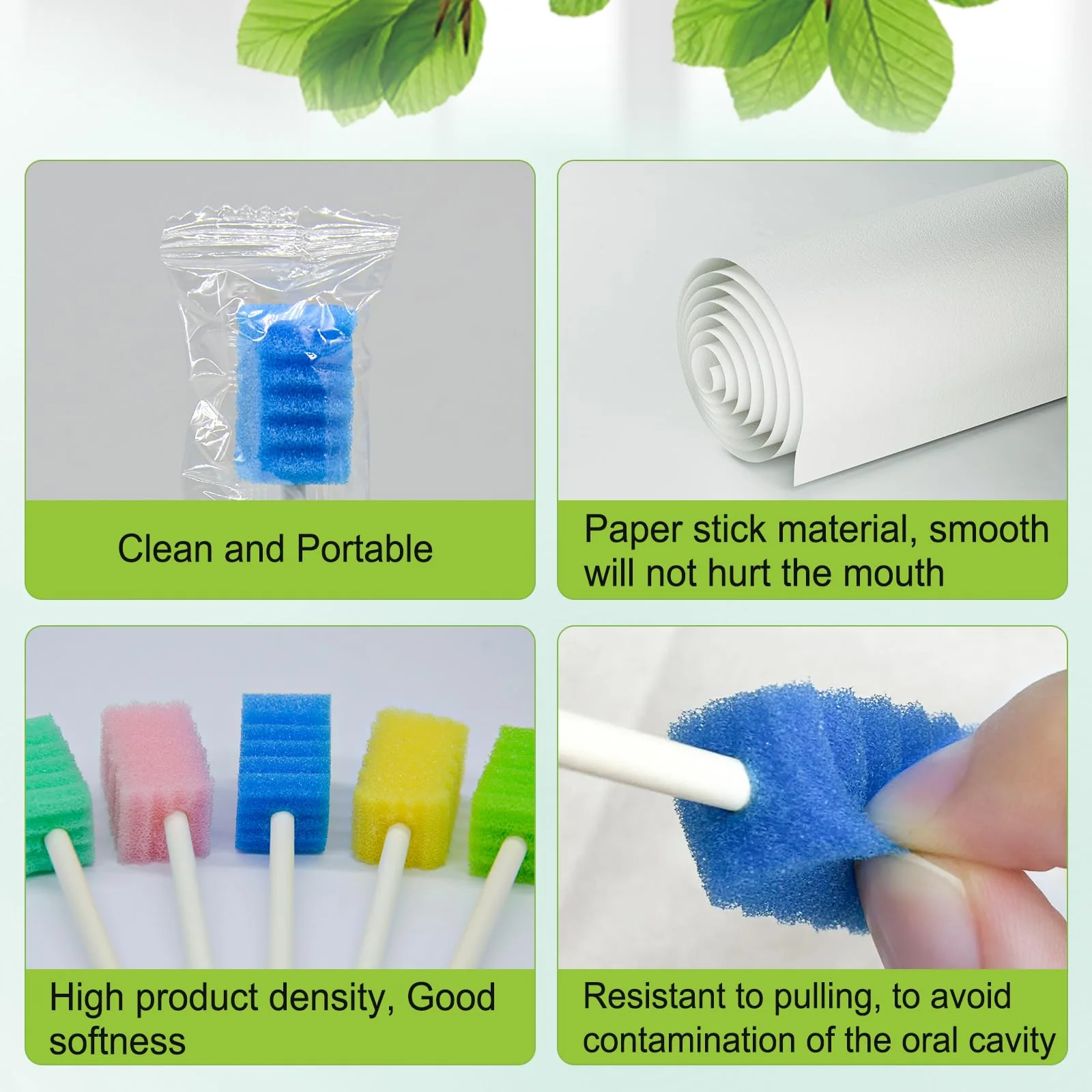 ARGOMAX Mouth Sponges Swabs, Pack of 100 Oral Care Sponge Swabs, Cleaning Mouth Swabs, Oral Hygiene Sponge, Mouth Care Swabs, Cotton Buds, Oral Care Sticks, Foam for Oral Hygiene, Blue - Image 6