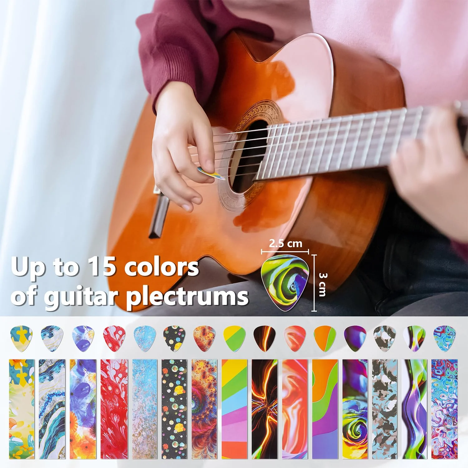 ArtAt Guitar Pick Punch Kit – Bass Guitar Picks Puncher With 15 Variety Pick Strips Medium Guitar Pick Maker Punch Kit Unique Guitar Lovers Gifts blue - Image 5