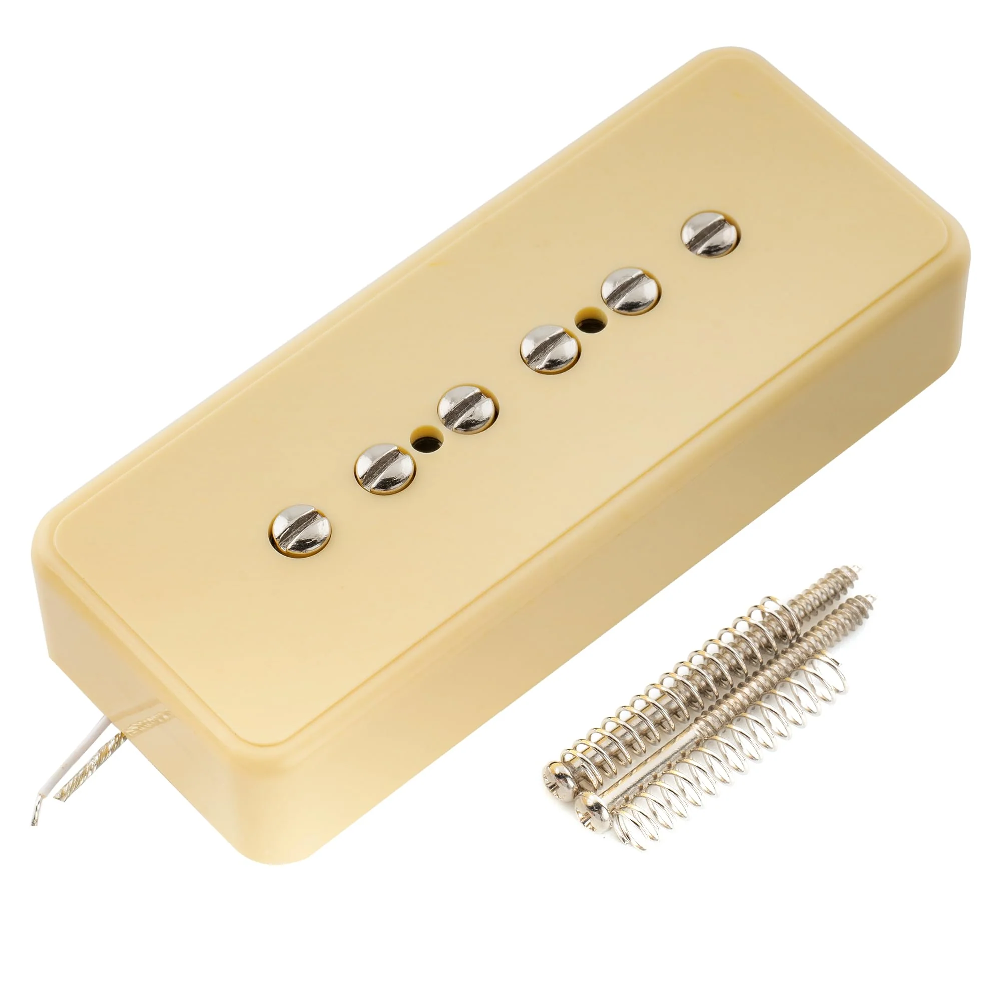 Artec ASA90 Alnico 5 Soapbar Type P90 Single Coil Pickup Electric Guitar Neck Pickup 7.5K, Cream Cream Neck