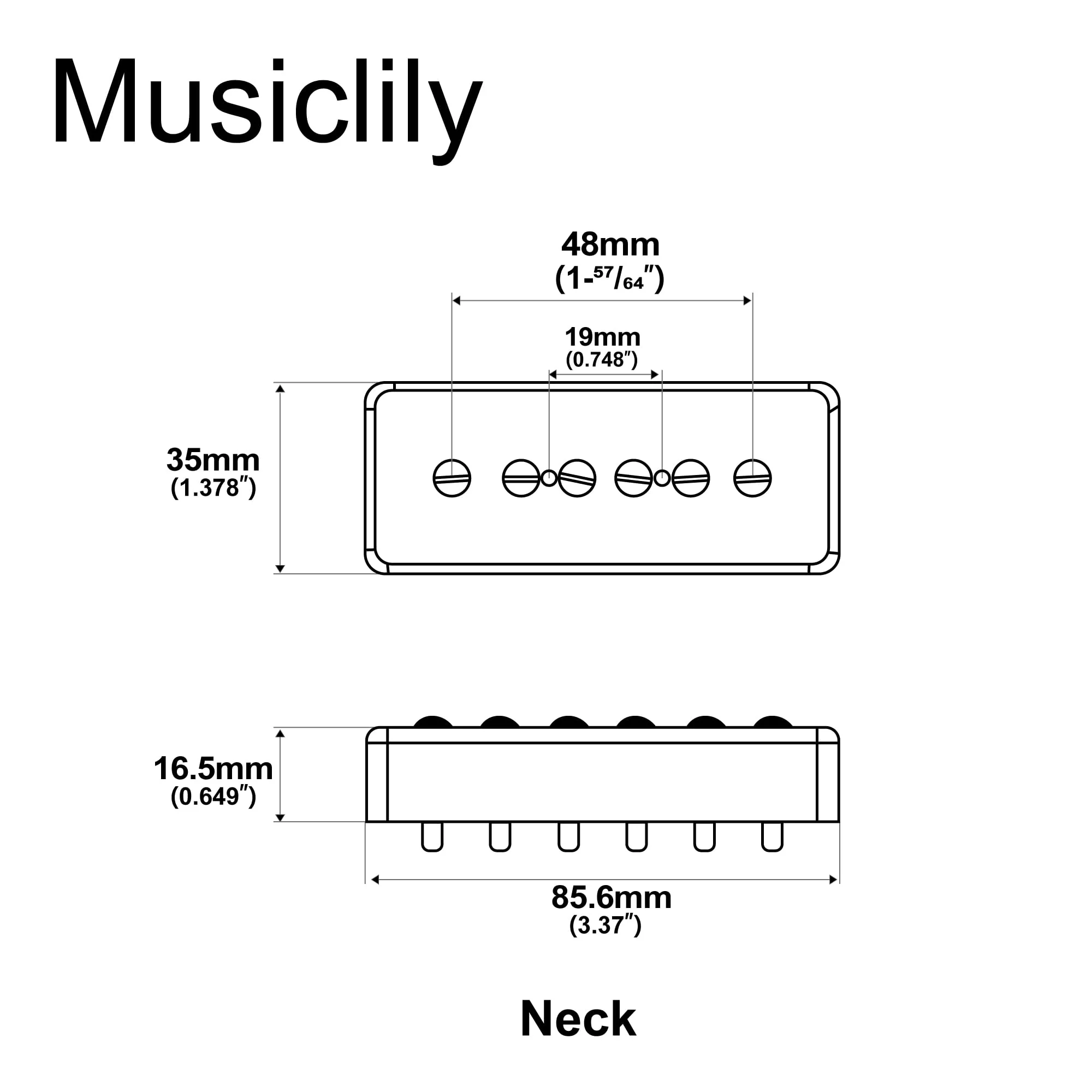 Artec ASA90 Alnico 5 Soapbar Type P90 Single Coil Pickup Electric Guitar Neck Pickup 7.5K, Cream Cream Neck - Image 2