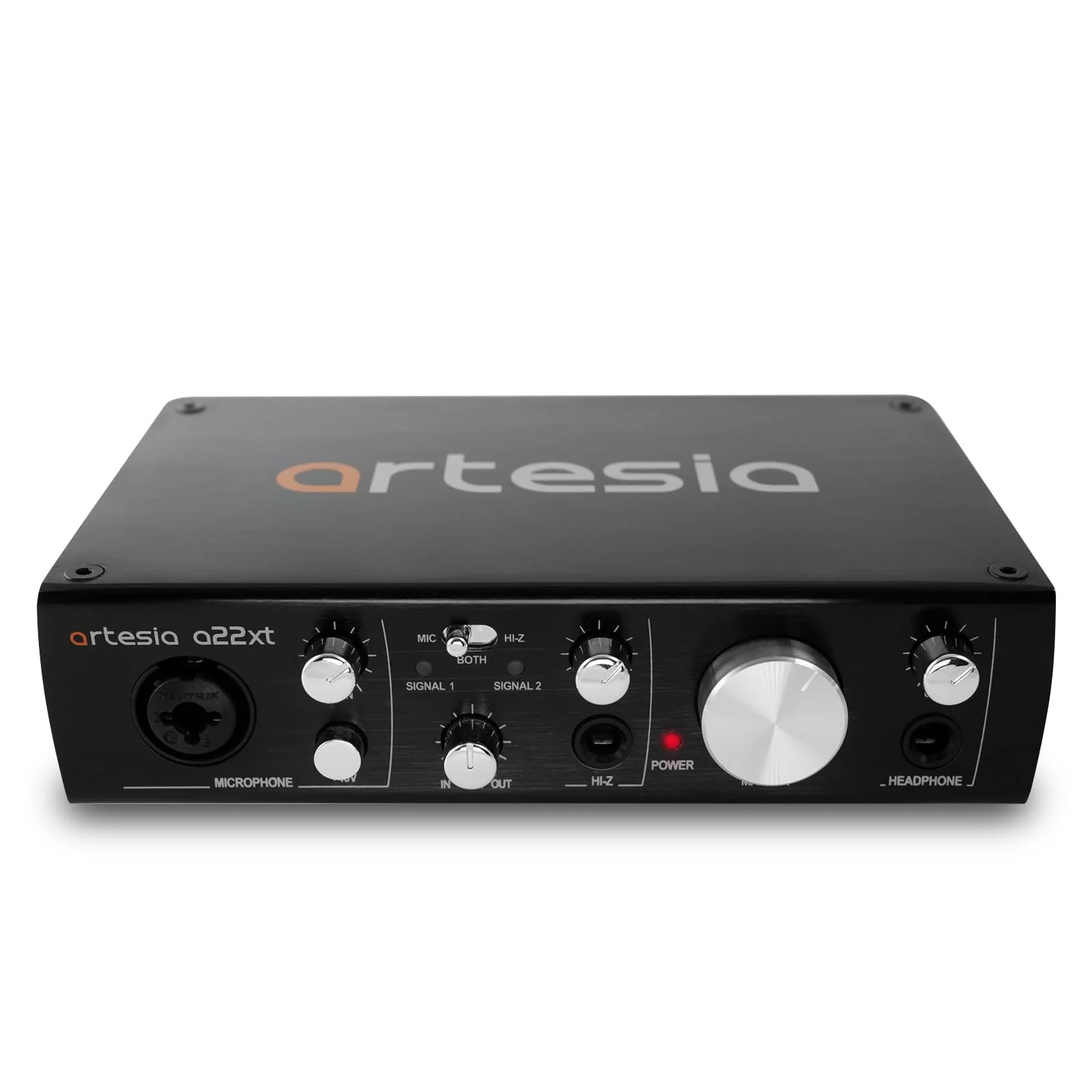 Artesia A22xt USB Audio Interface With 24Bit/96khz High-Resolution Recording, 48V Phantom Power, XLR Input, Professional Audio Interface for Music Production, Streaming, Podcasting