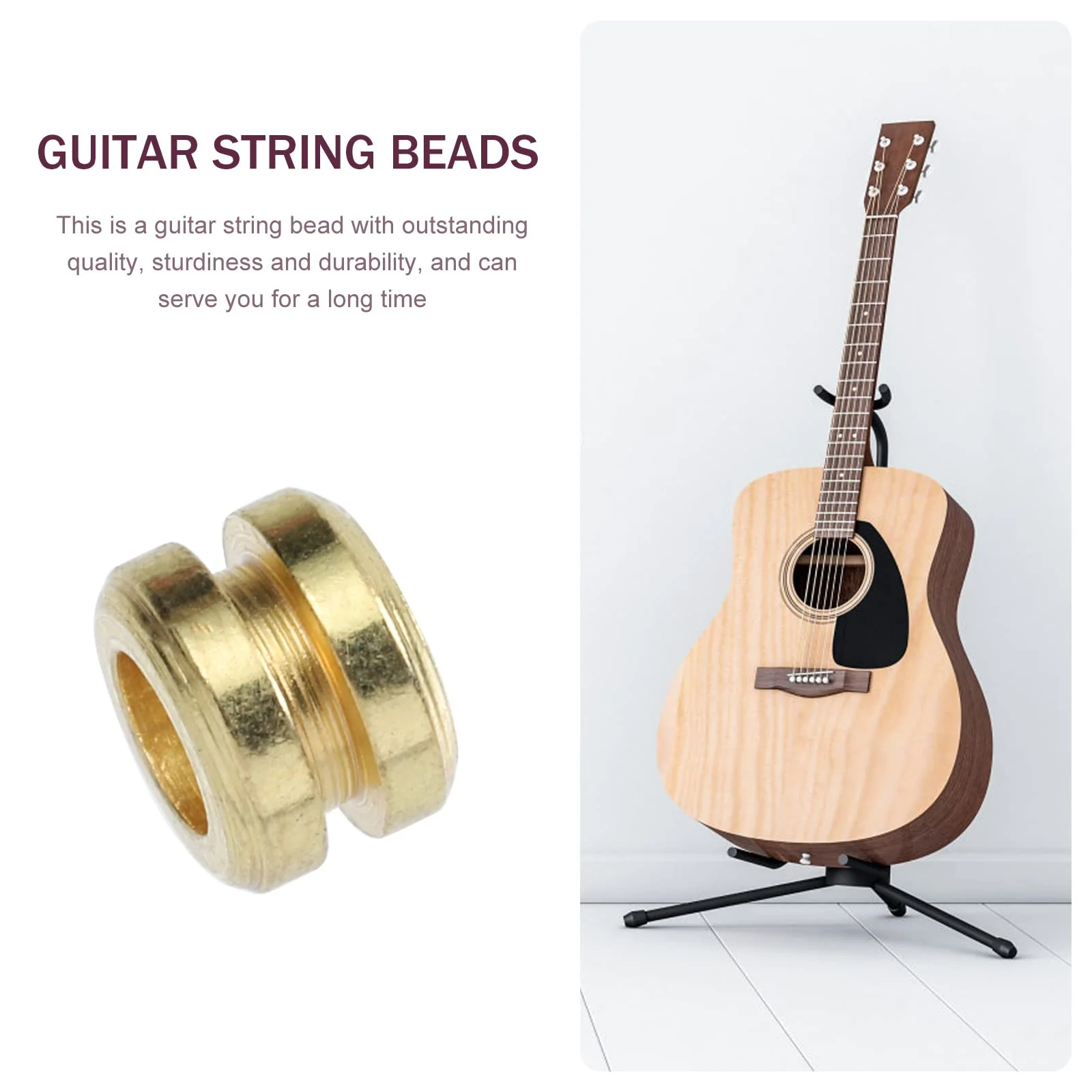 ARTIBETTER Ukulele Strings Guitar String Bead Guitar String Pegs 10pcs Guitar Musical Beads Guitar String Beads Guitar Accessories Guitar Pegs Guitar Repairing Tool Hotfix Tool - Image 4