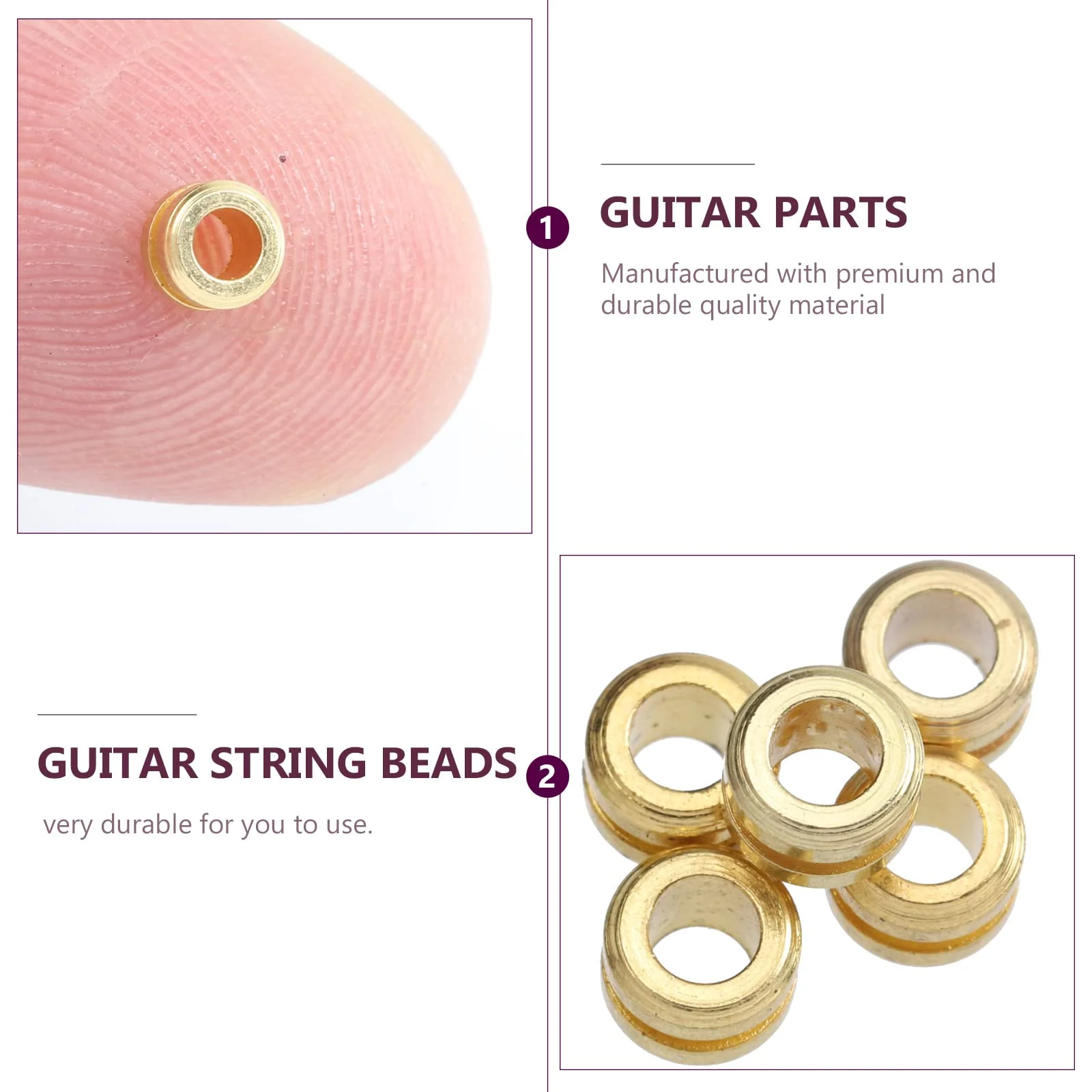 ARTIBETTER Ukulele Strings Guitar String Bead Guitar String Pegs 10pcs Guitar Musical Beads Guitar String Beads Guitar Accessories Guitar Pegs Guitar Repairing Tool Hotfix Tool - Image 6