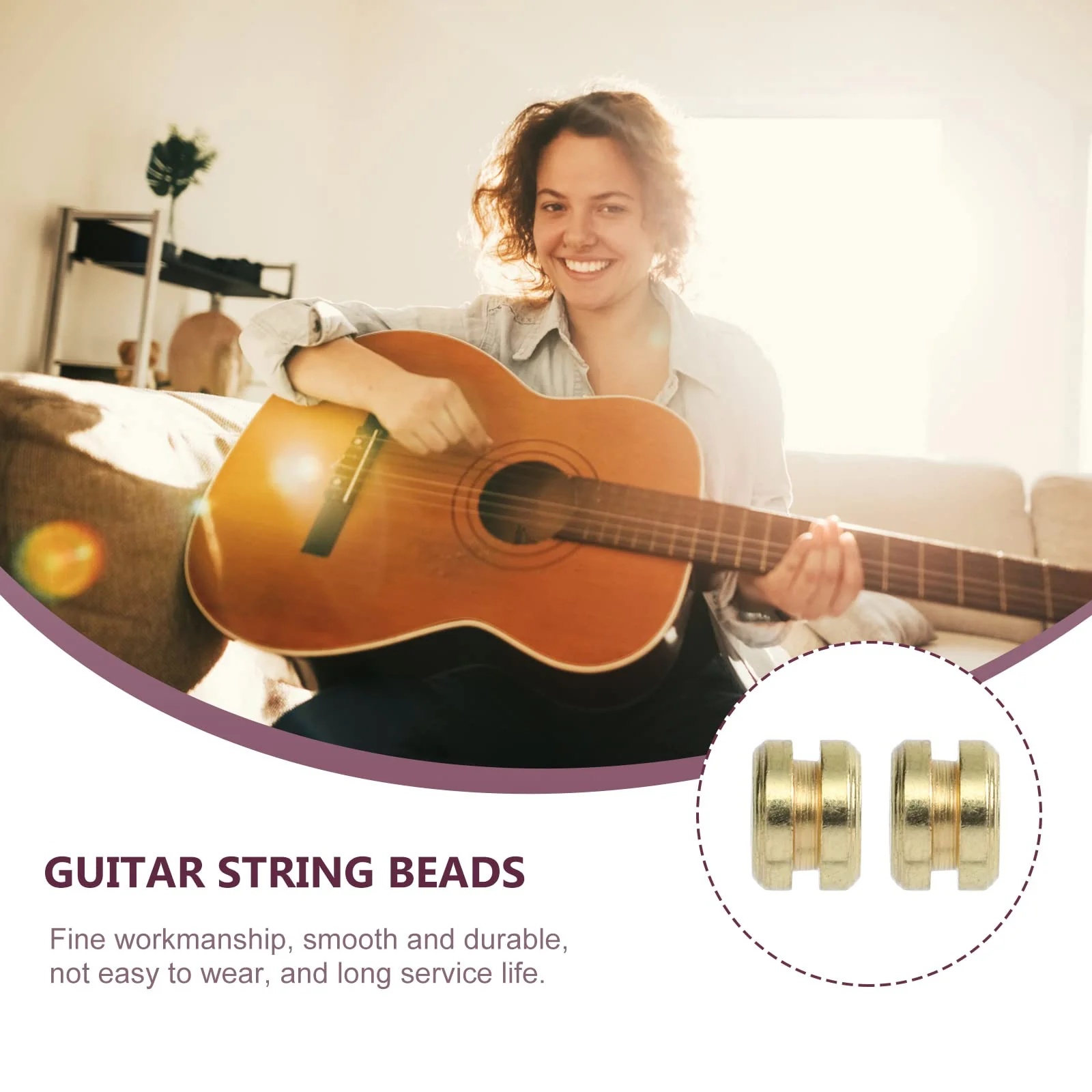 ARTIBETTER Ukulele Strings Guitar String Bead Guitar String Pegs 10pcs Guitar Musical Beads Guitar String Beads Guitar Accessories Guitar Pegs Guitar Repairing Tool Hotfix Tool - Image 8
