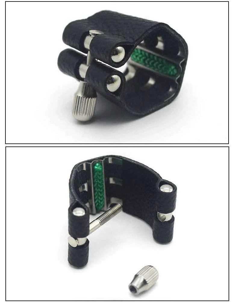 Artificial Leather Clarinet Mouthpiece Ligature Fastener Compact Durable Black - Image 3