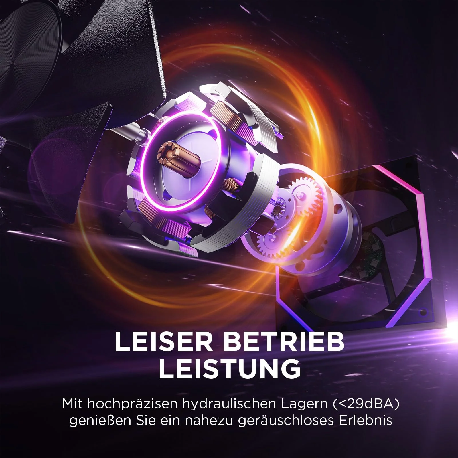 AsiaHorse RGB PC Fan 120 mm Case Fan [Pack of 3] [HDB] 61.5 CFM/2000 RPM/2.16 MMH2O ARGB Fan 5V3PIN ARGB and 12V4PIN PWM Fan, 50,000 Hours Life Nyota-A12-Black 120MM–Vorwärts black - Image 4