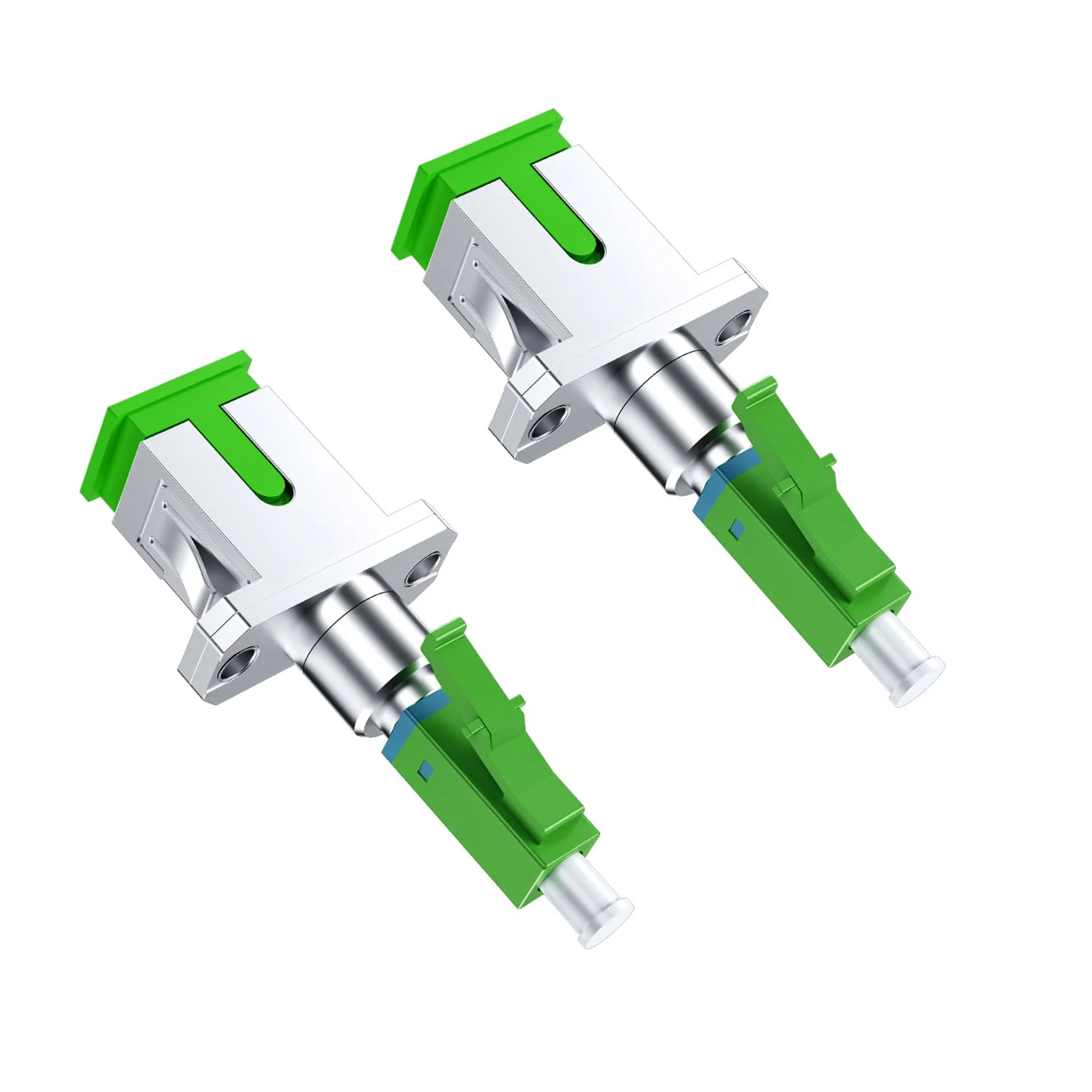 ASOFTY Pack of 2 Fibre Optic Adapter, SC/APC Female to LC/APC Male Singlemode, LC to SC Adapter for Fast Fibre Optic Coupling