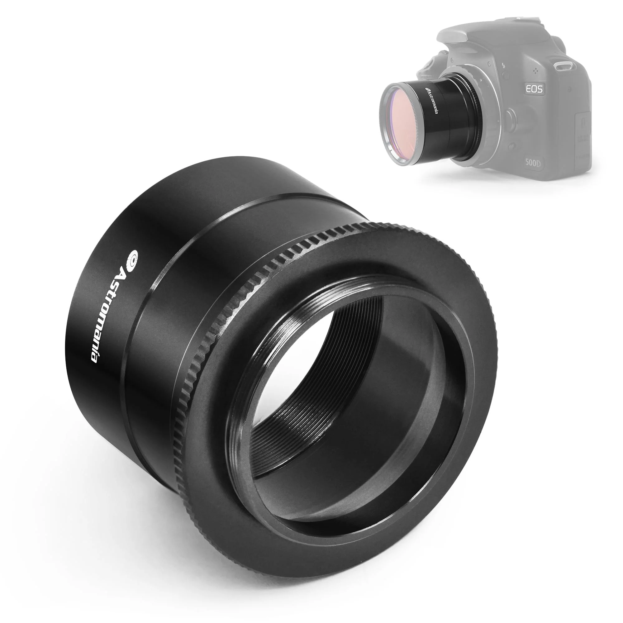 Astromania 2 Inch T2 Focal Telescope Camera Adapter Ⅱ for SLR/DSLR Cameras More Convenient with Groove Design to Simply Attach Camera to Telescope, Metal M42 T Mount Astronomy Adapter for Photography