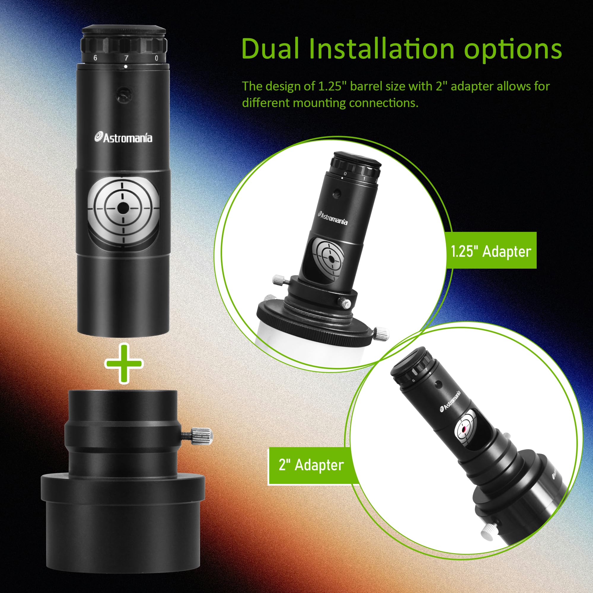 Astromania Alignment 1.25" Next Generation Laser Collimator 2" Adaptor for Newtonian Telescopes - Image 5