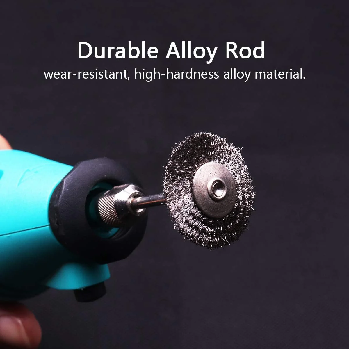 ATOPLEE Wire Wheel Brush Set,50pcs 1 inch/25mm Mini Wire Wheel with 3mm Round Shank,Alloy Steel Crimped Wire Brush Wheel for Cleaning Rust,Paint, Stripping and Abrasive,for Drill Attachment 50 - Image 5