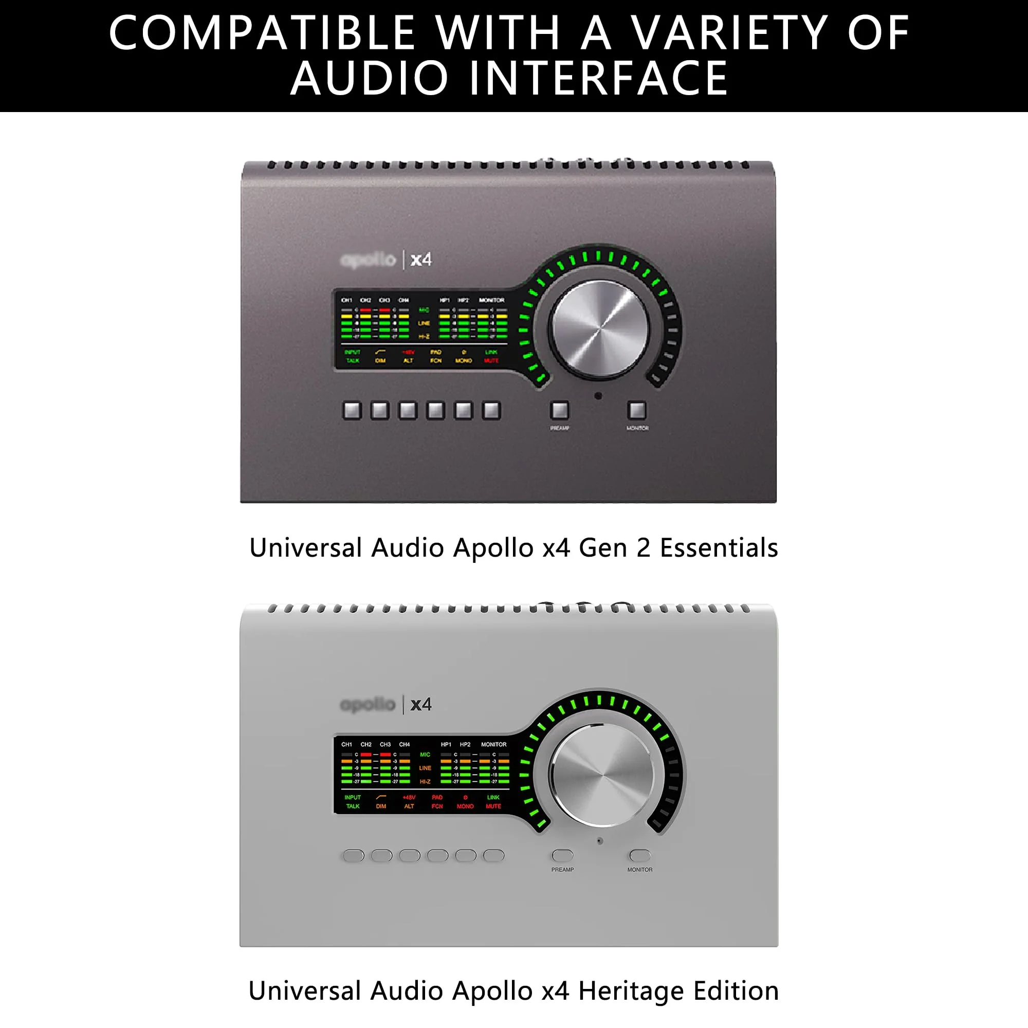 Audio Interface Case Compatible with Universal Audio Apollo x4 Gen 2 Essentials with Strap UA Apollo x4 Heritage Edition daily protection - Image 6