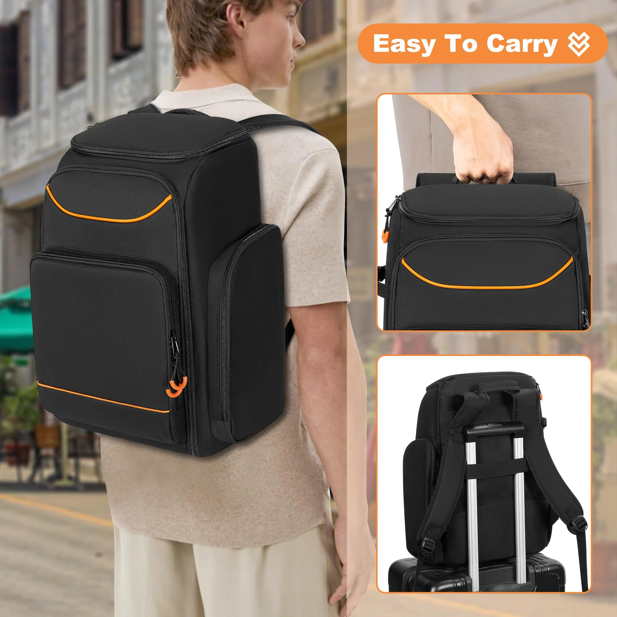 Audio Mixer Backpack Compatible with RODECaster Pro/RODECaster Pro II/RC Duo, DJ Mixer Travel Bag Case for Microphones and More Podcast Equipment(Patent Design) - Image 6